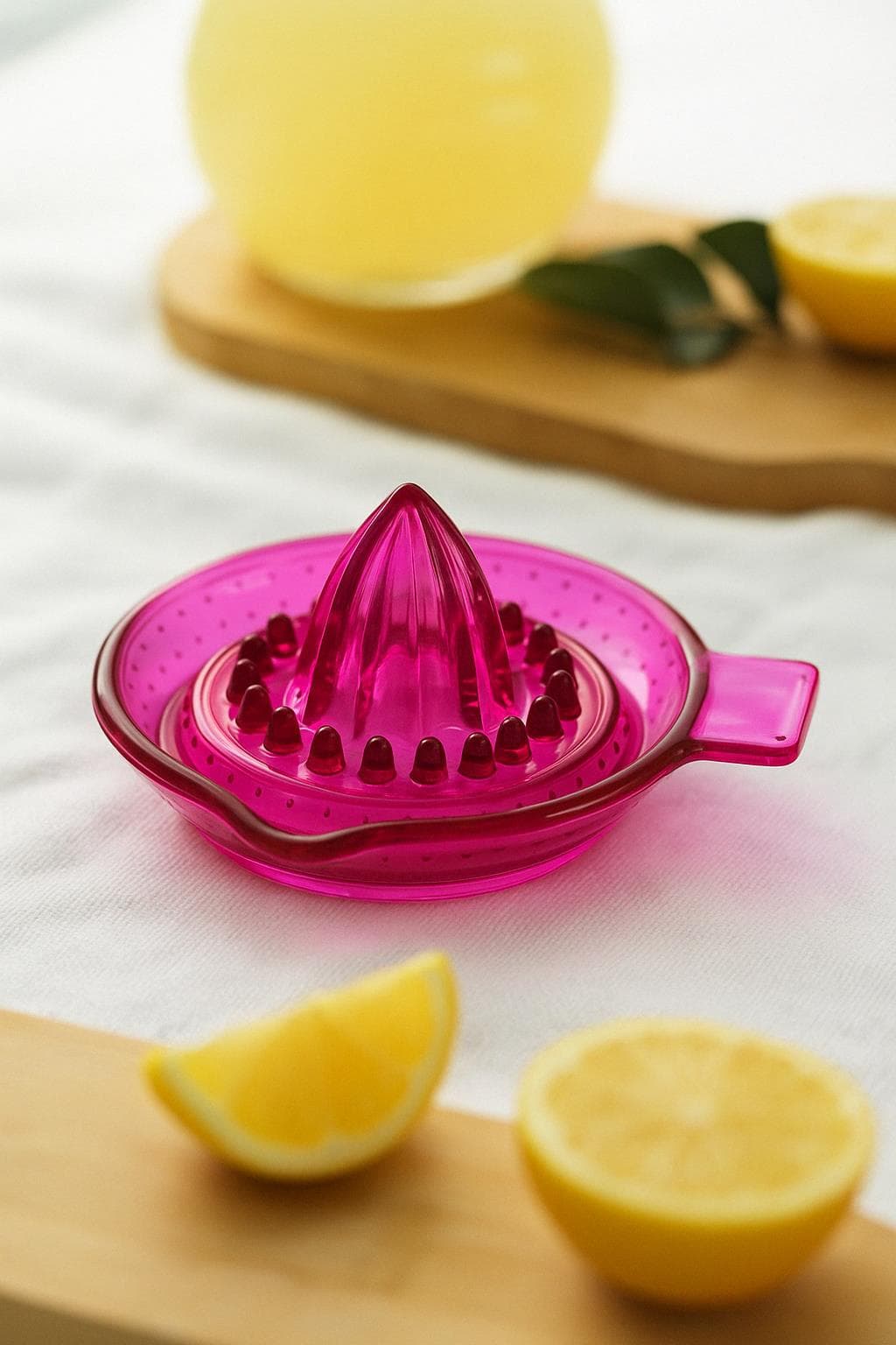 Akrilik Pembe Limon Sıkacağı Pratik Limon Sıkacağı