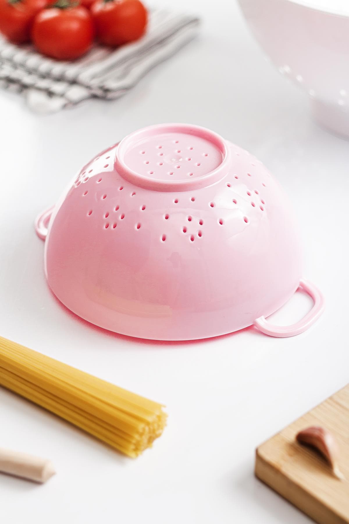 Ew's Akrilik Soft Pembe Mini Pirinç Süzgeci & Bakliyat Süzgeci 3 Su Bardağı Ölçülü 4