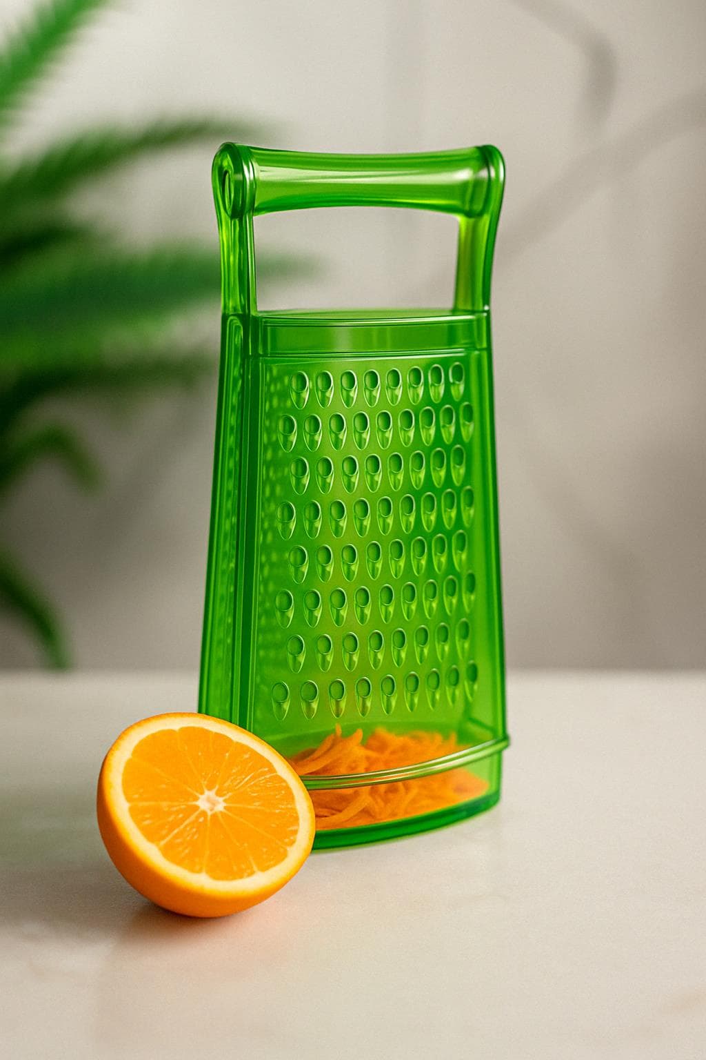 Akrilik Yeşil El Kesmeyen Hazneli Rende