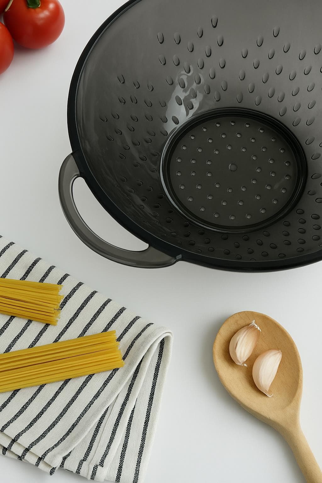 EW's Kitchenware Akrilik Füme Makarna Süzgeci - Büyük Boy, Darbelere Dayanıklı, BPA İçermez 5