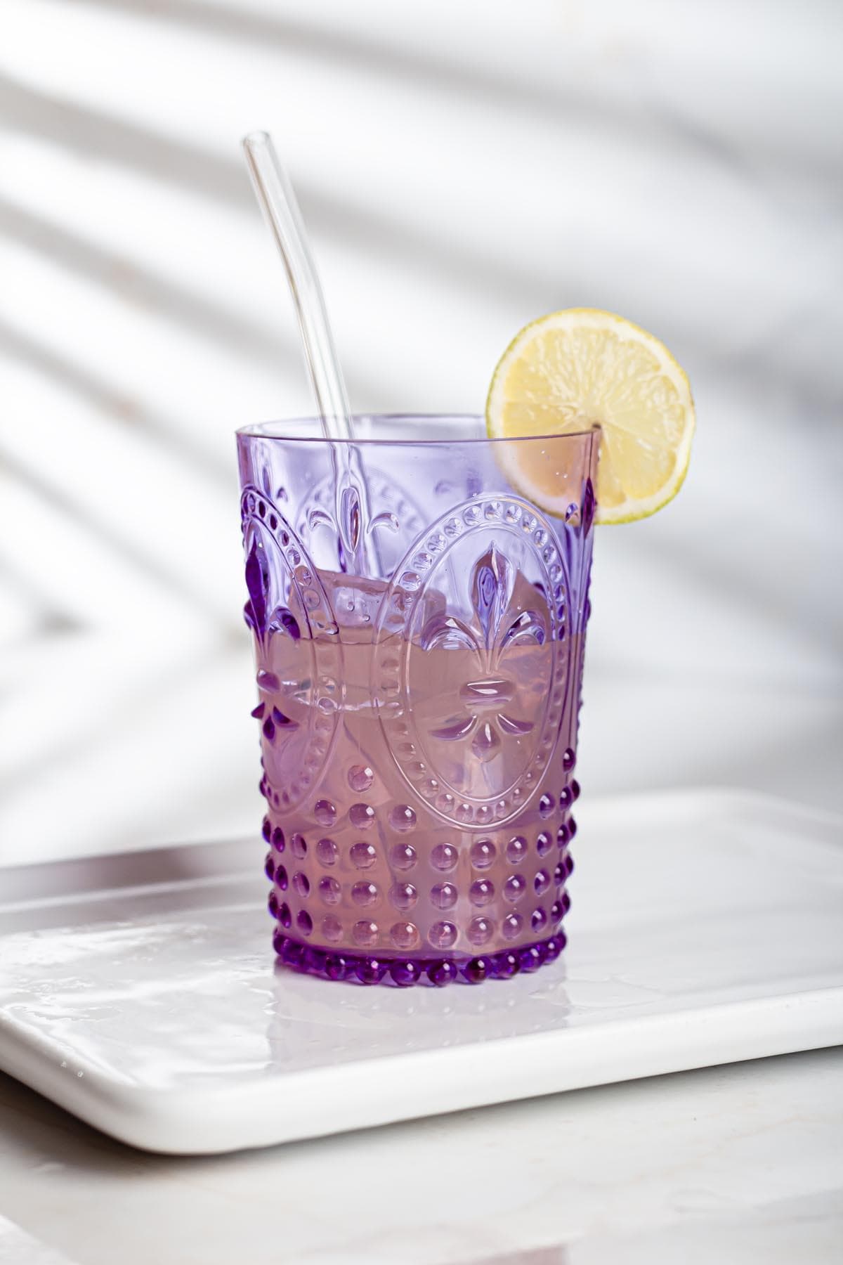 Premium Akrilik Mor Bardağı 400 ml - Kırılmaz, Bulaşık Makinesinde Yıkanabilir Su & Meşrubat Bardağı