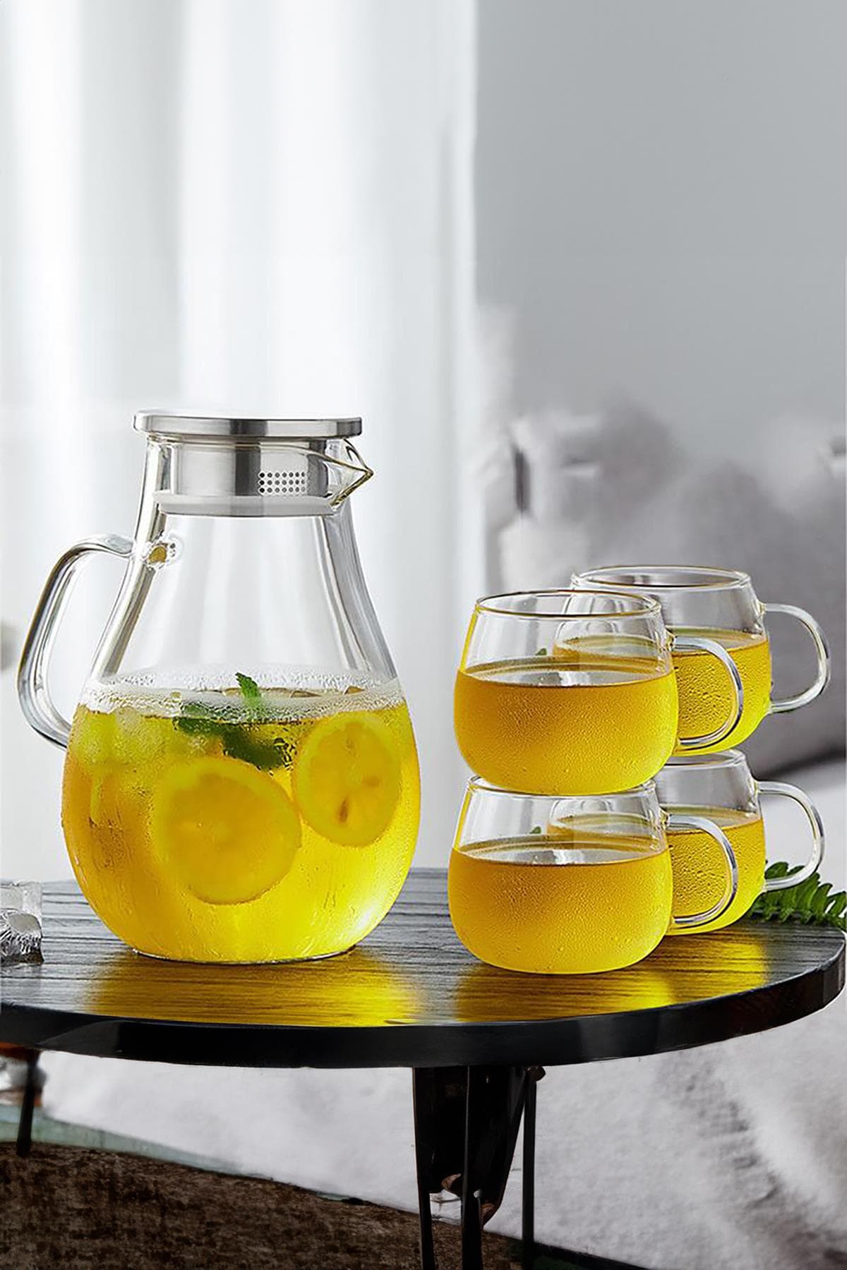 Borosilikat Cam Sürahi Karaf 2 lt