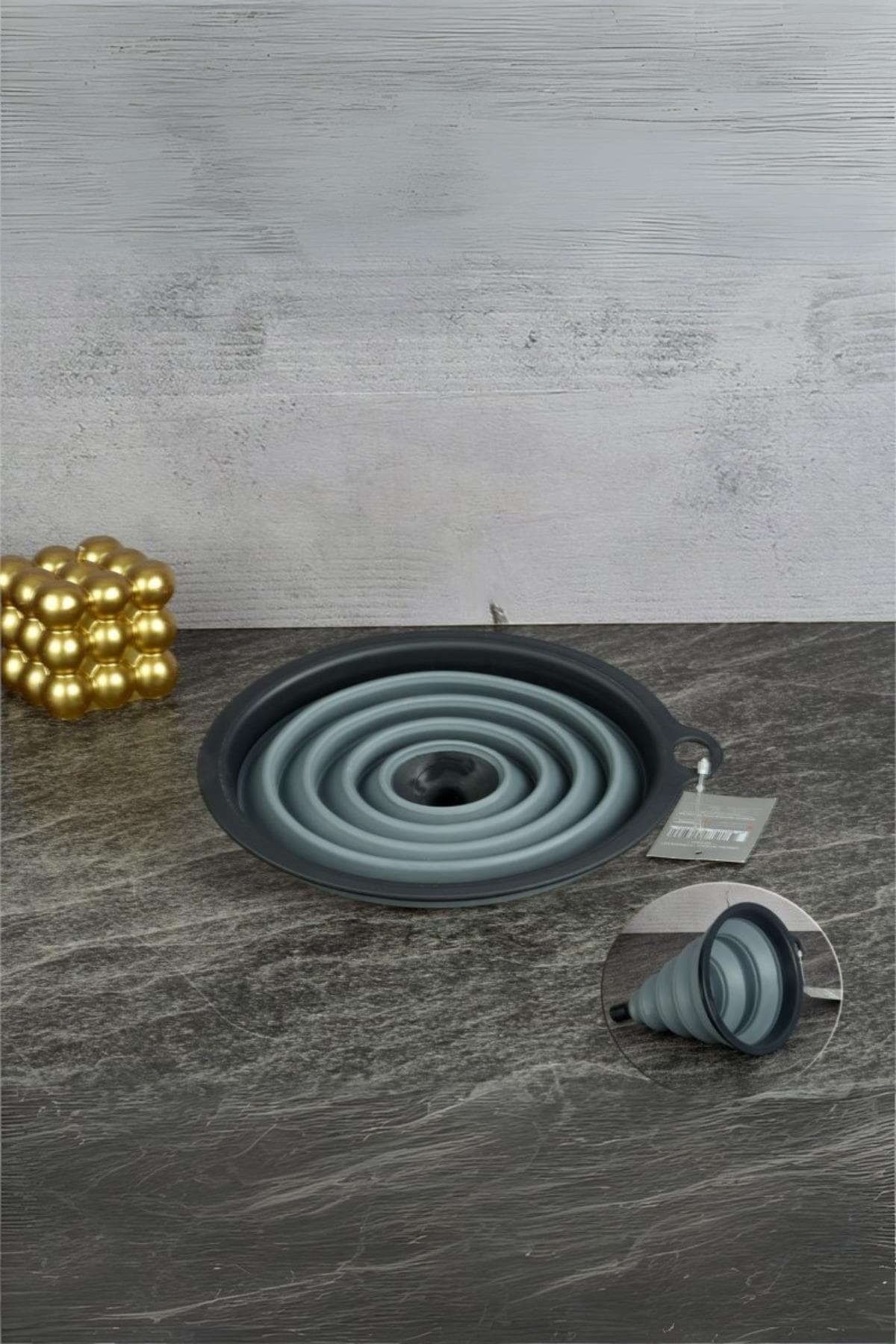 Silikon Katlanır Huni Gri