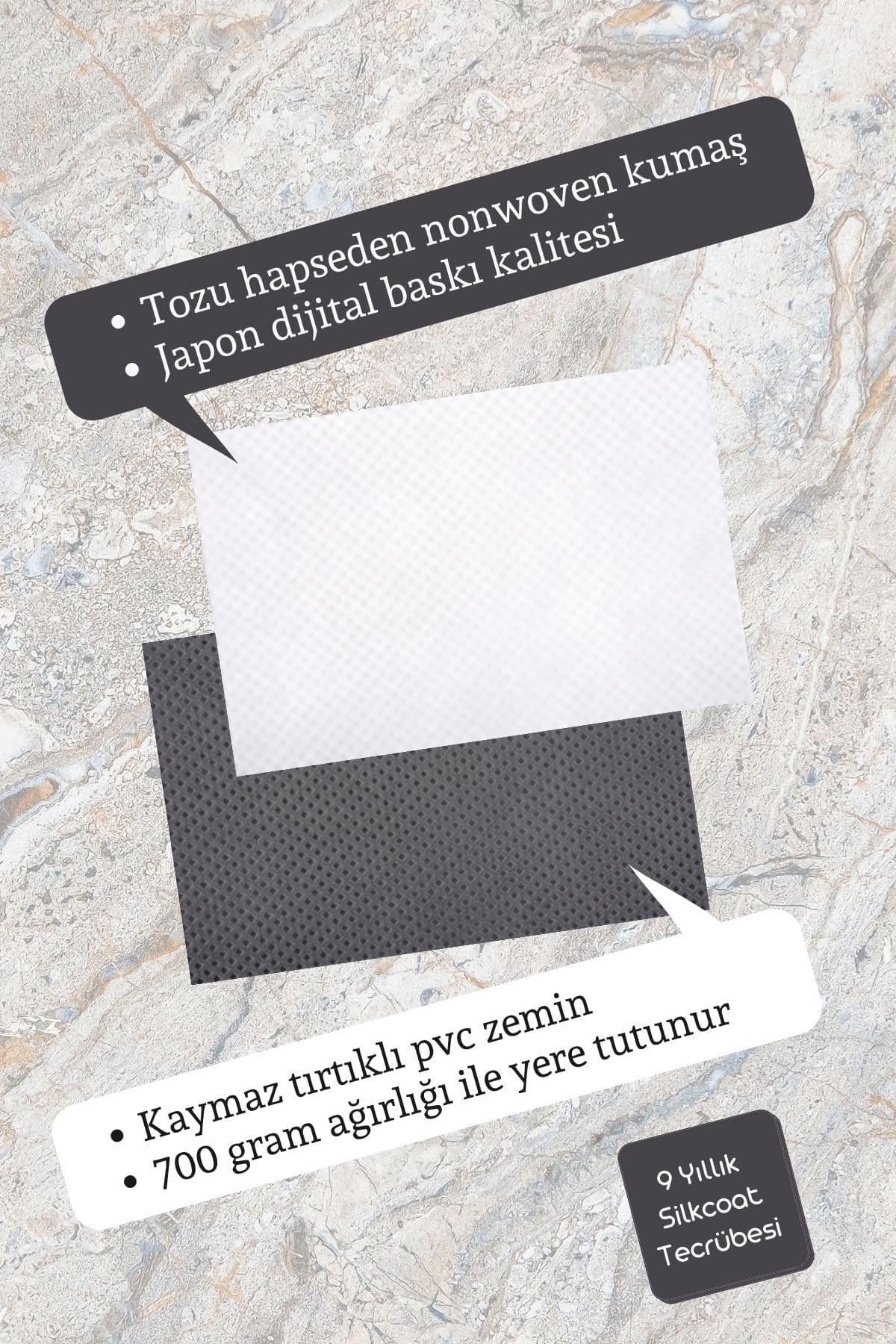 Premium Dış Kapı Paspası 70x45 Cm - Toz Hapseden, Kaymaz Tabanlı Dekoratif Ön Paspat 3