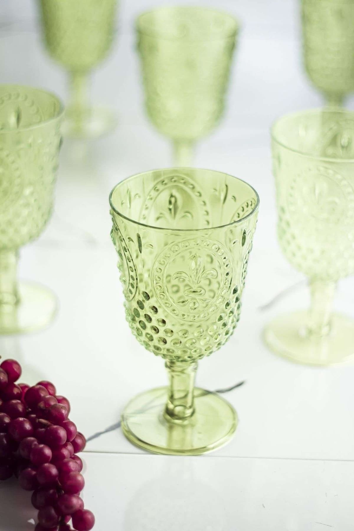 Yeşil Akrilik Tekli Kadeh 450ml - Sağlıklı & Dayanıklı Sunum