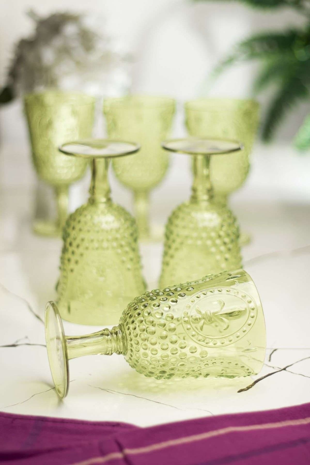 Yeşil Akrilik Tekli Kadeh 450ml - Sağlıklı & Dayanıklı Sunum 5