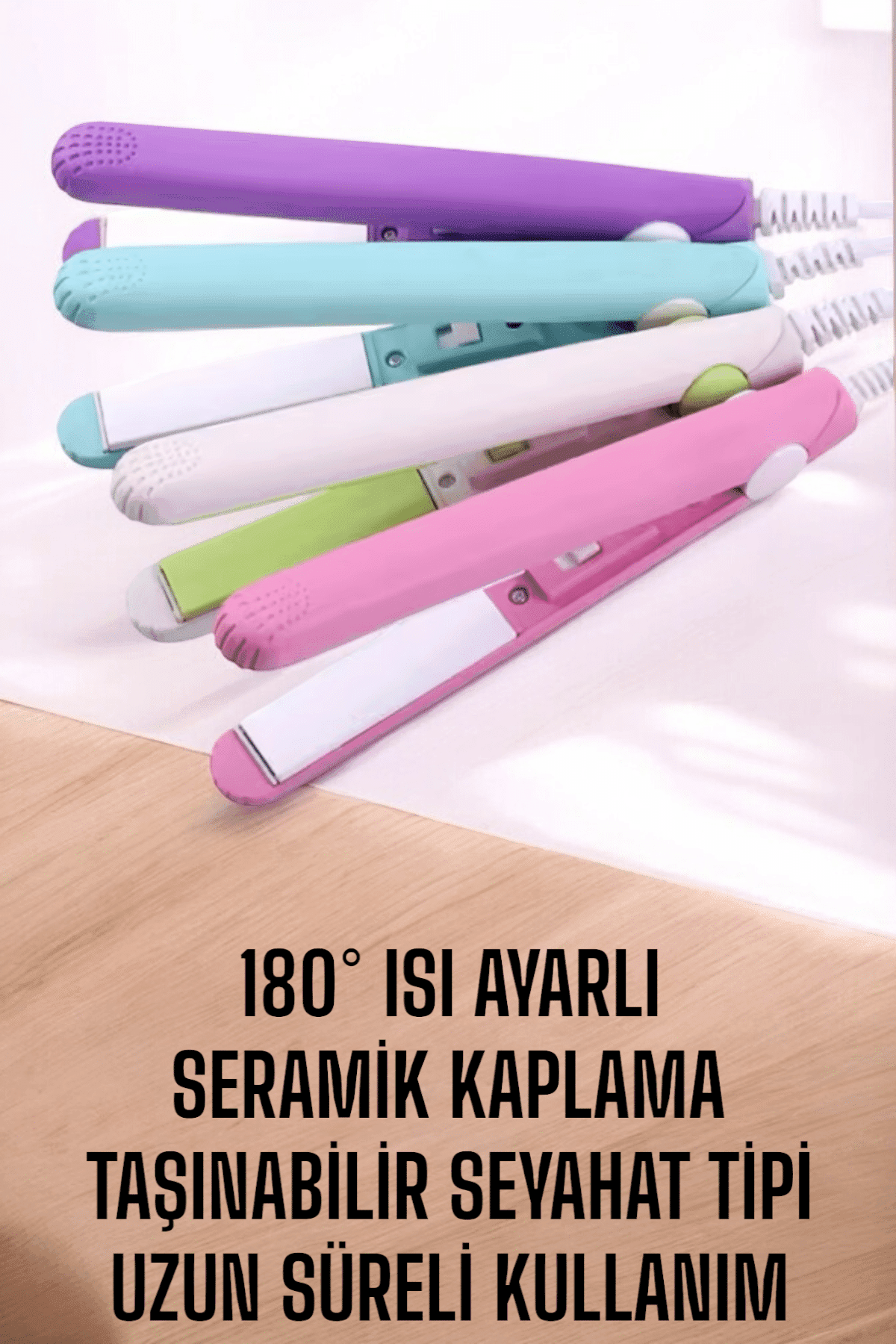 180°C Isı ve Uzun Süre Kalıcı Düzlük Sağlayan Mini Saç Düzleştirici 5