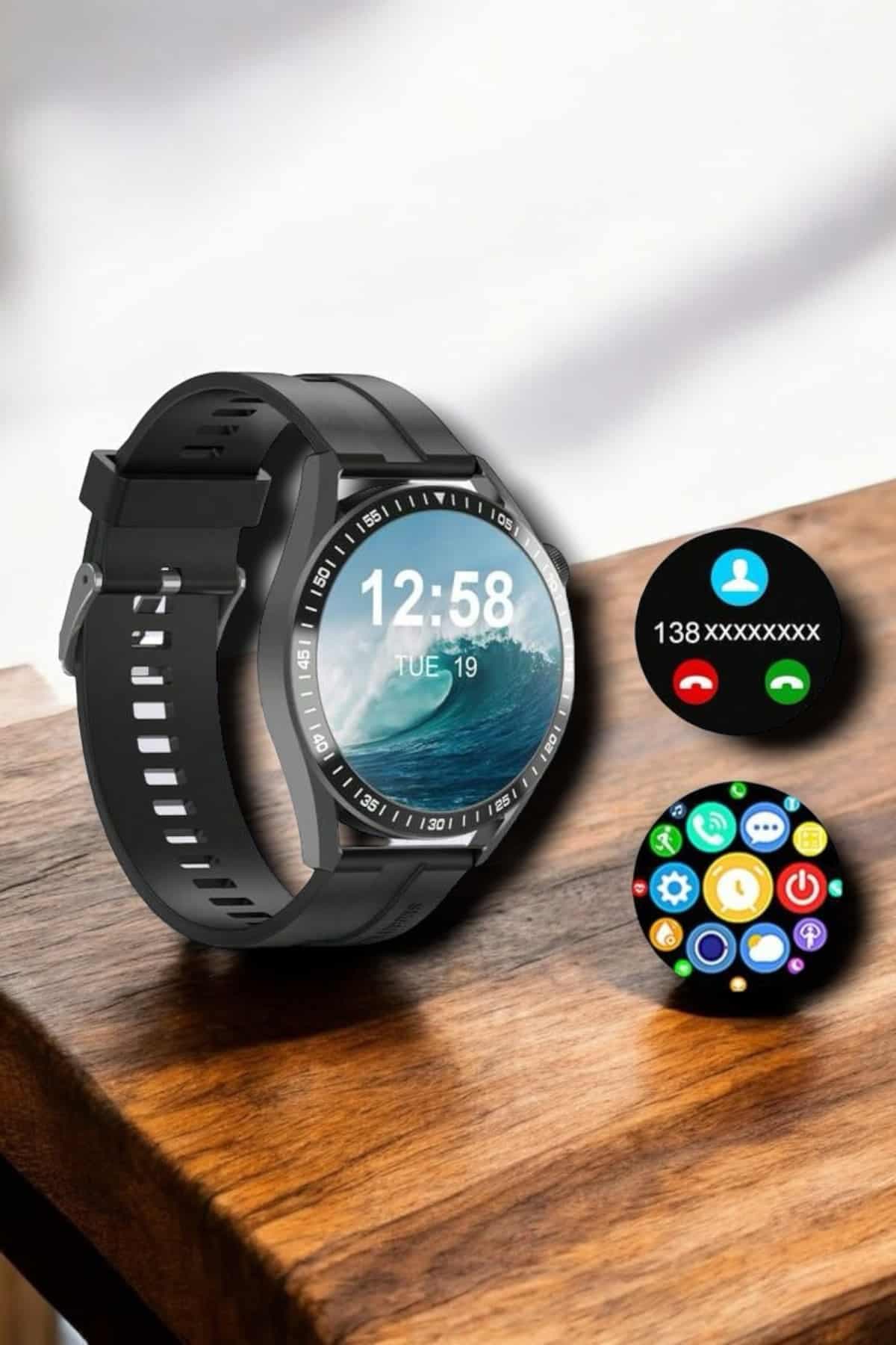 NFC ve Kablosuz Şarjlı Akıllı Saat EKG, Nabız & Spor Modları ile iOS ve Android Uyumlu 4