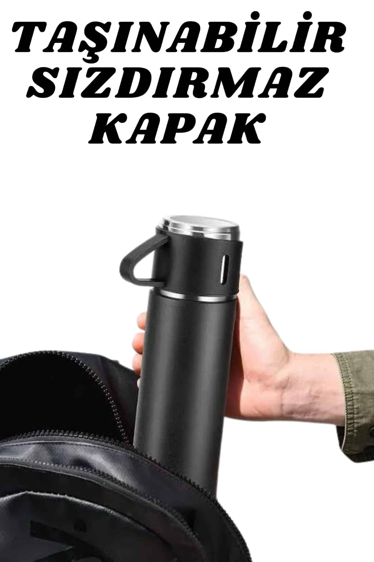 3 Bardaklı Termos Seti Anneler Gününe Özel Hediye Taşınabilir Sızdırmaz Isı Koruyucu 4