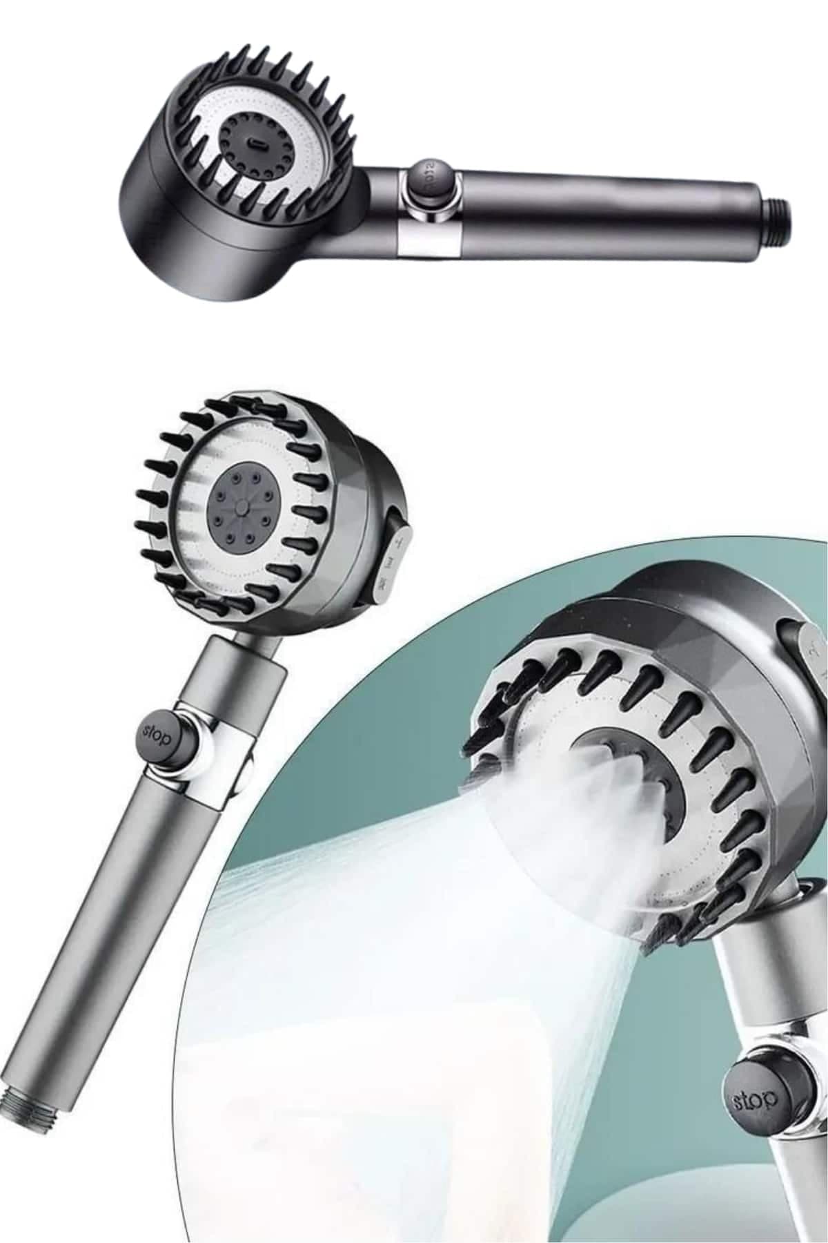 Yeni Nesil Masaj Etkili Duş Başlığı Su Basınçlı Tazyikli Özel 5