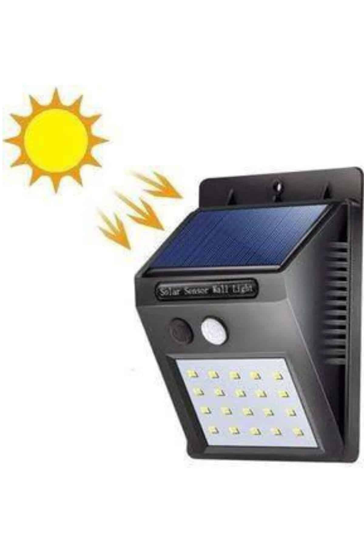 Bahçe Aydınlatması Güneş Enerjili Led Işık Lamba Sensörlü Dekoratif 3