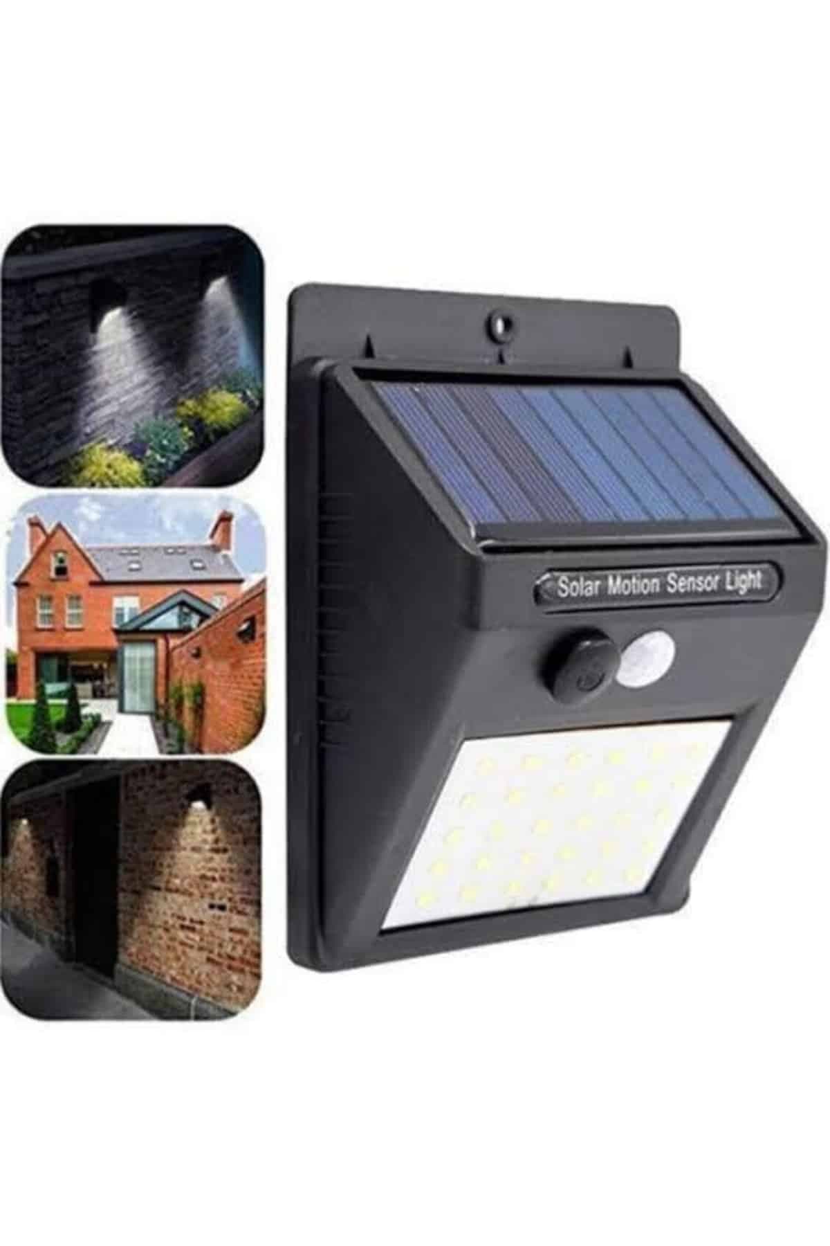 Bahçe Aydınlatması Güneş Enerjili Led Işık Lamba Sensörlü Dekoratif 5