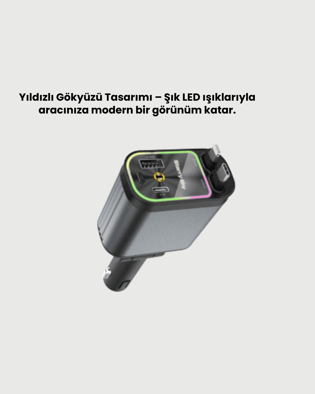 Ford, Opel, Volvo, Skoda Araçlar için 66W Çoklu Hızlı Şarj Cihazı 5