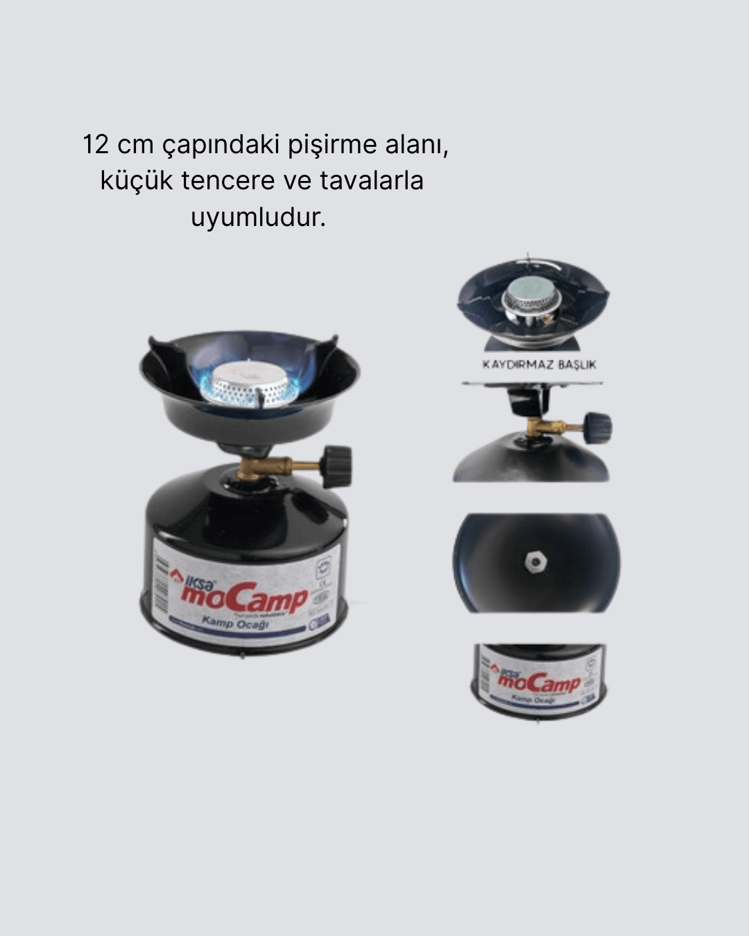 Outdoor Kamp Ocağı Gazlı Taşınabilir Pişirme Seti Üç Ayaklı Denge Aparatlı 4