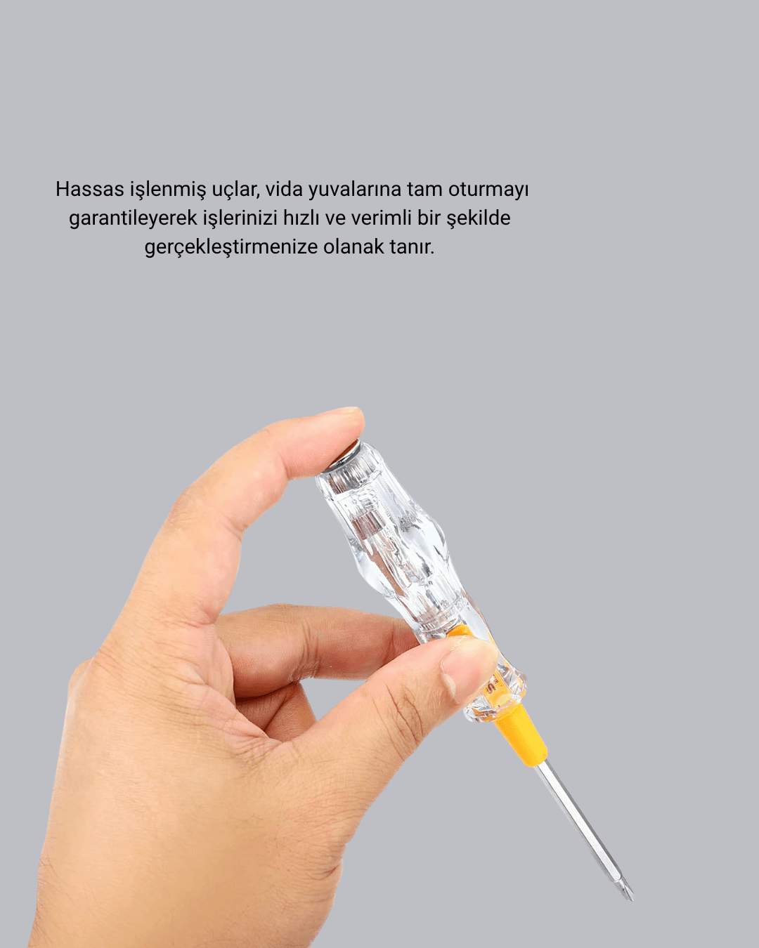 Elektrik Test Kalemi Neon Işıklı Nikel Kaplama 110-220V Dirençli 6