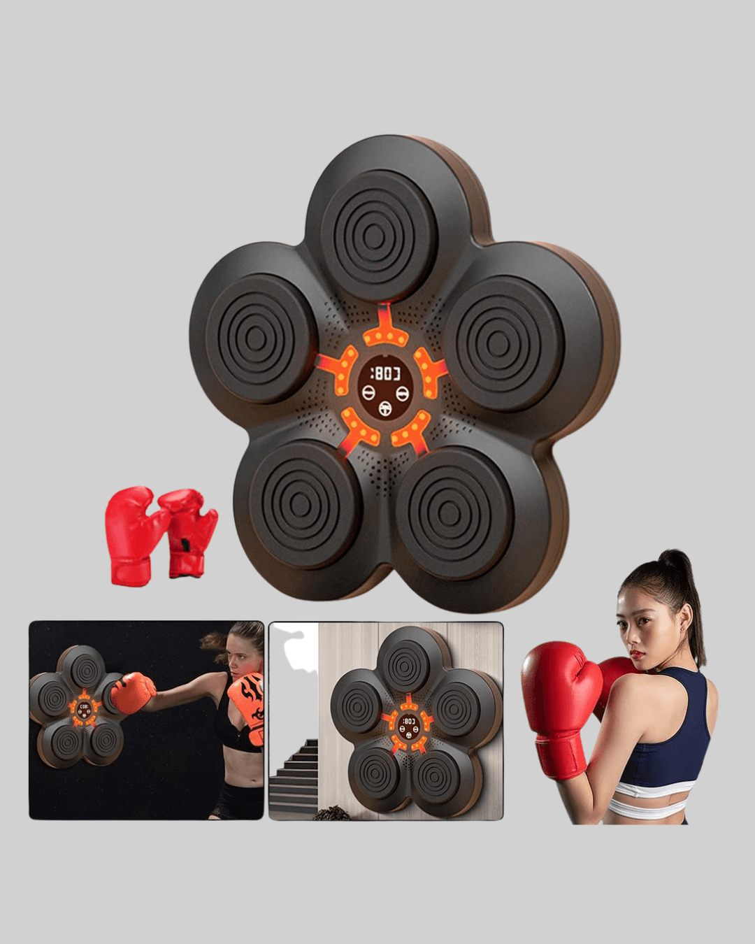 Bluetoothlu Akıllı Boks Antrenman Cihazı Işıklı Hedefli Kardiyo ve Fitness Aleti 3