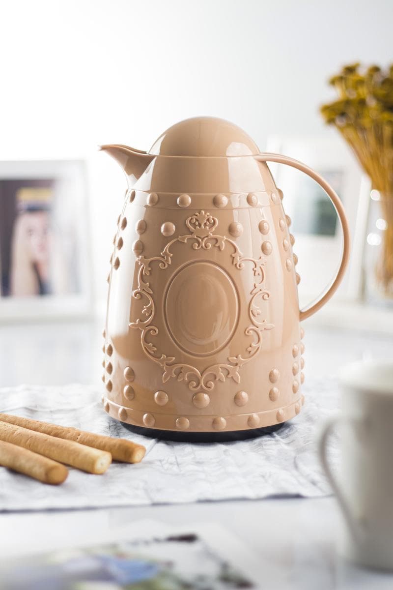 Premium 1 LT Cam İçli Termos - 12 Saat Sıcak, 24 Saat Soğuk Tutar, Çay ve Su Termosu