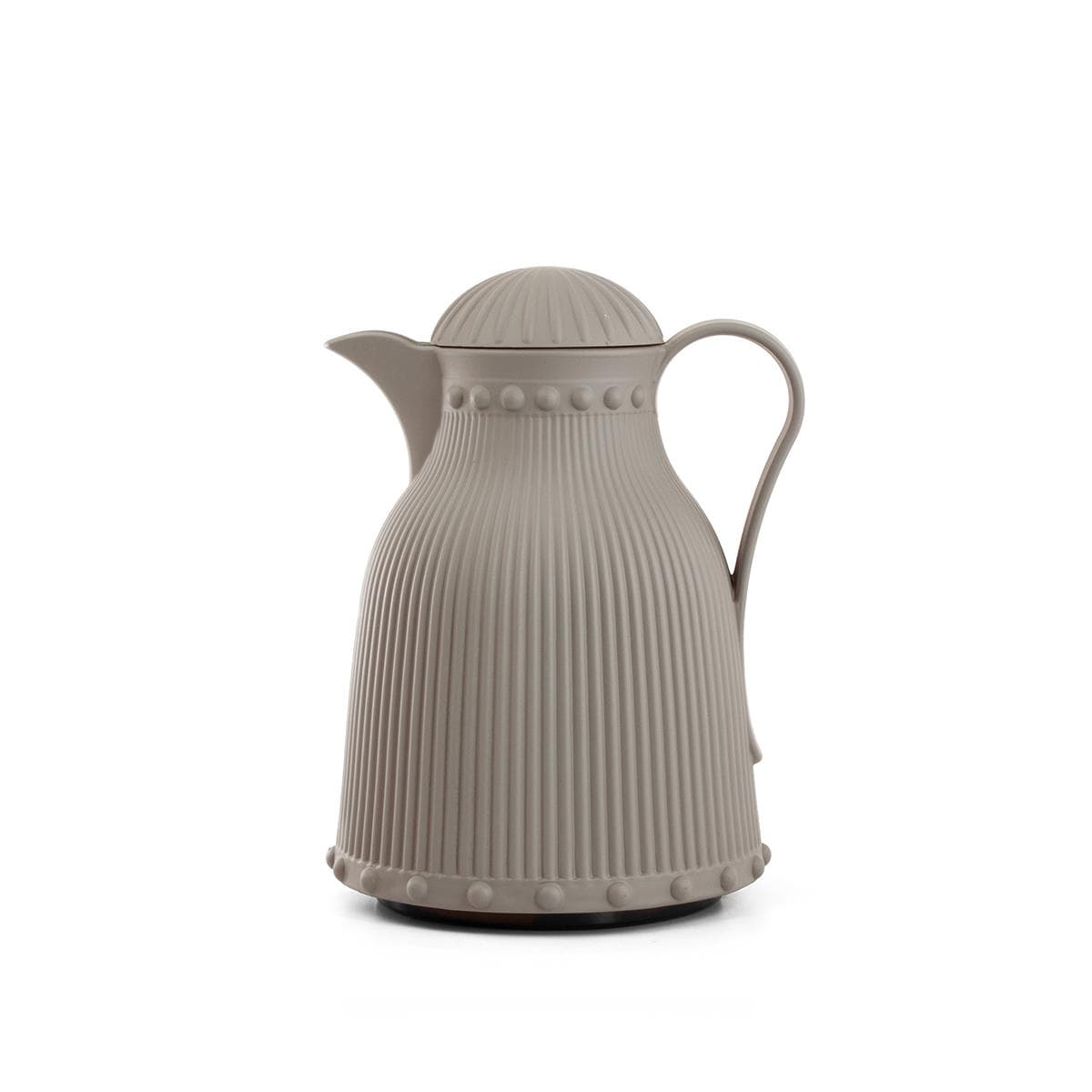 Premium 1 LT Cam İçli Termos - 12 Saat Sıcak Tutar, Soft Gri Isı Yalıtımlı Çay & Su Termosu