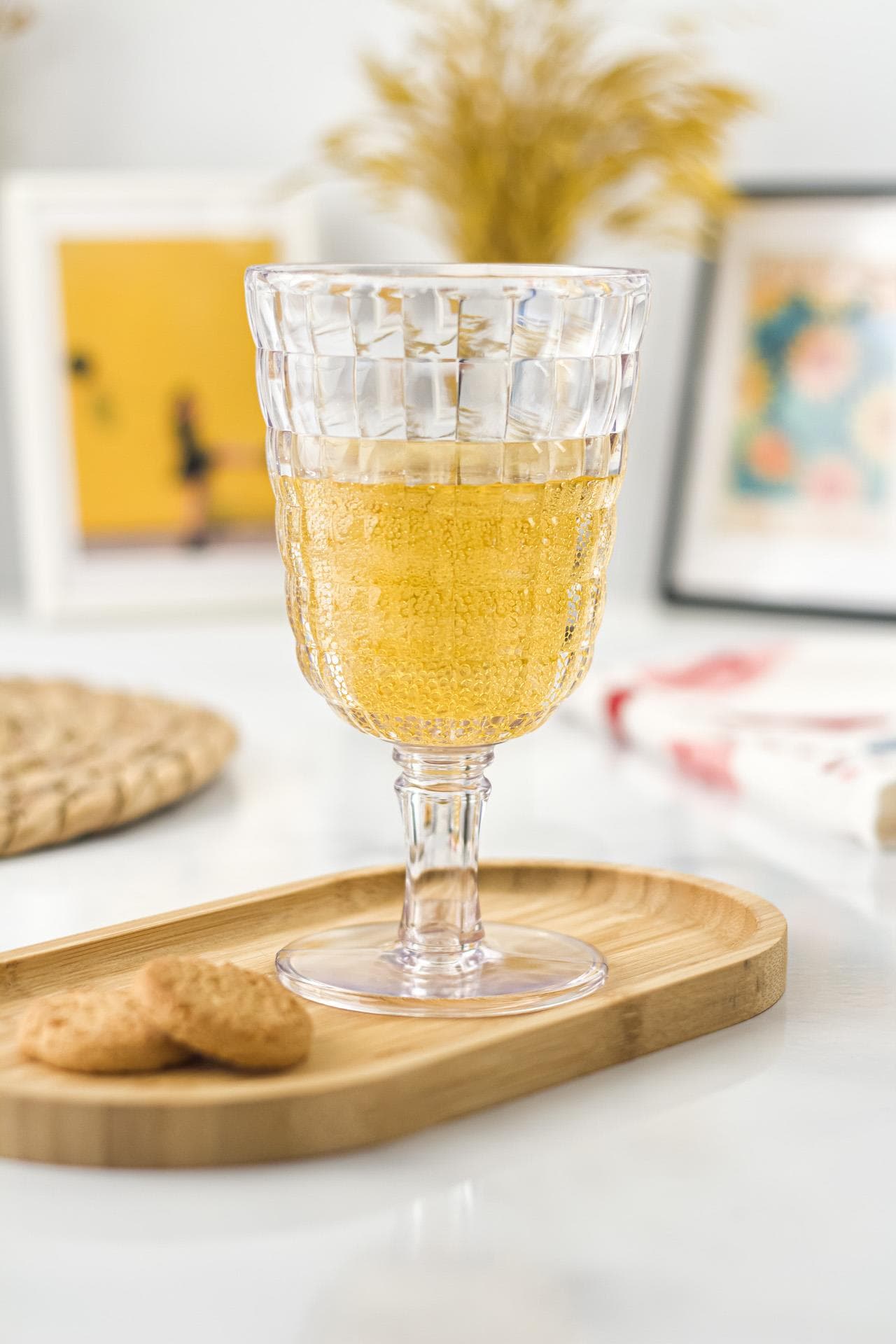 Allegra Şeffaf 6’lı Kadeh Bardak Seti 750 ml Akrilik Malzeme - Cam Değildir Kırılmaya Dayanıklı