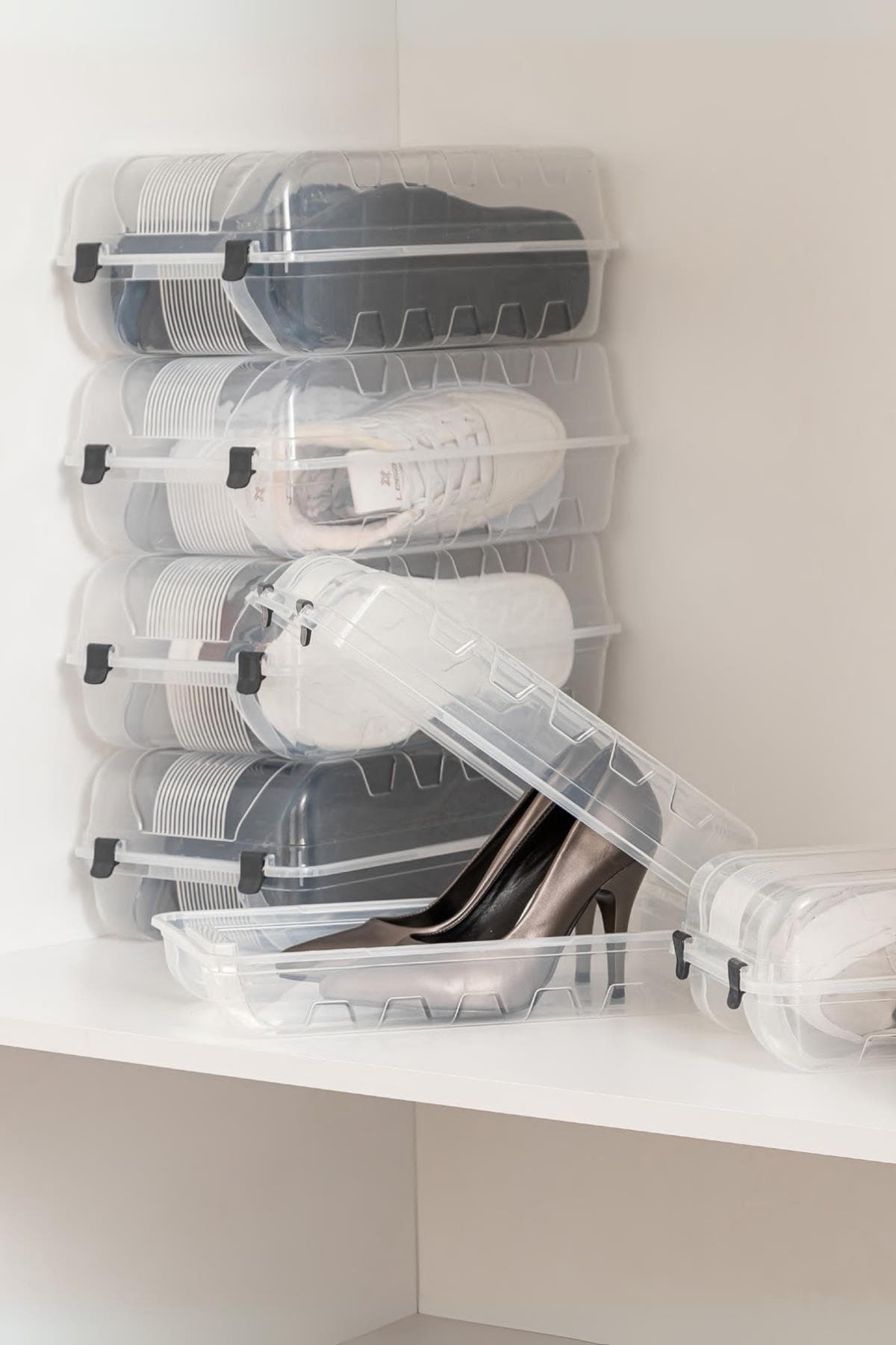 6’lı Ayakkabı Kutusu Erkek & Ayakkabılık Organizeri 19,5x33,5x10,5 cm