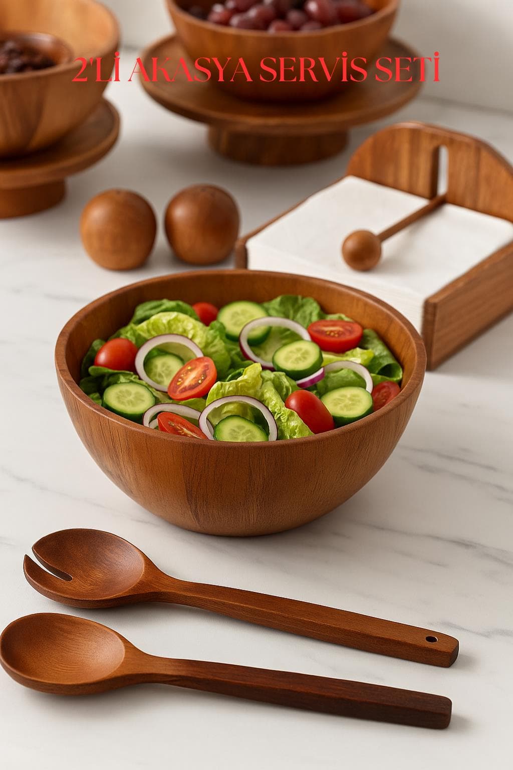 Akasya 2'li Salata Servis Seti
