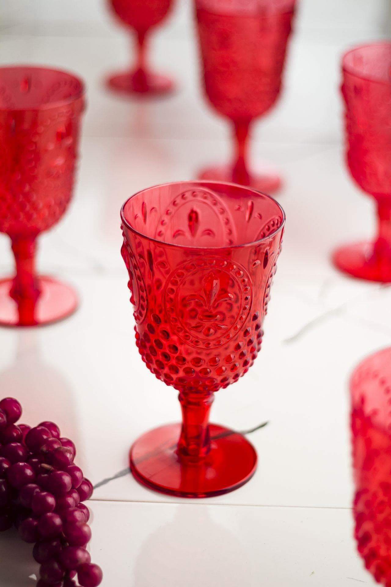 Premium Akrilik Kırmızı Bardağı 450 ml - Kırılmaz Su, Meşrubat ve Kahve Bardağı