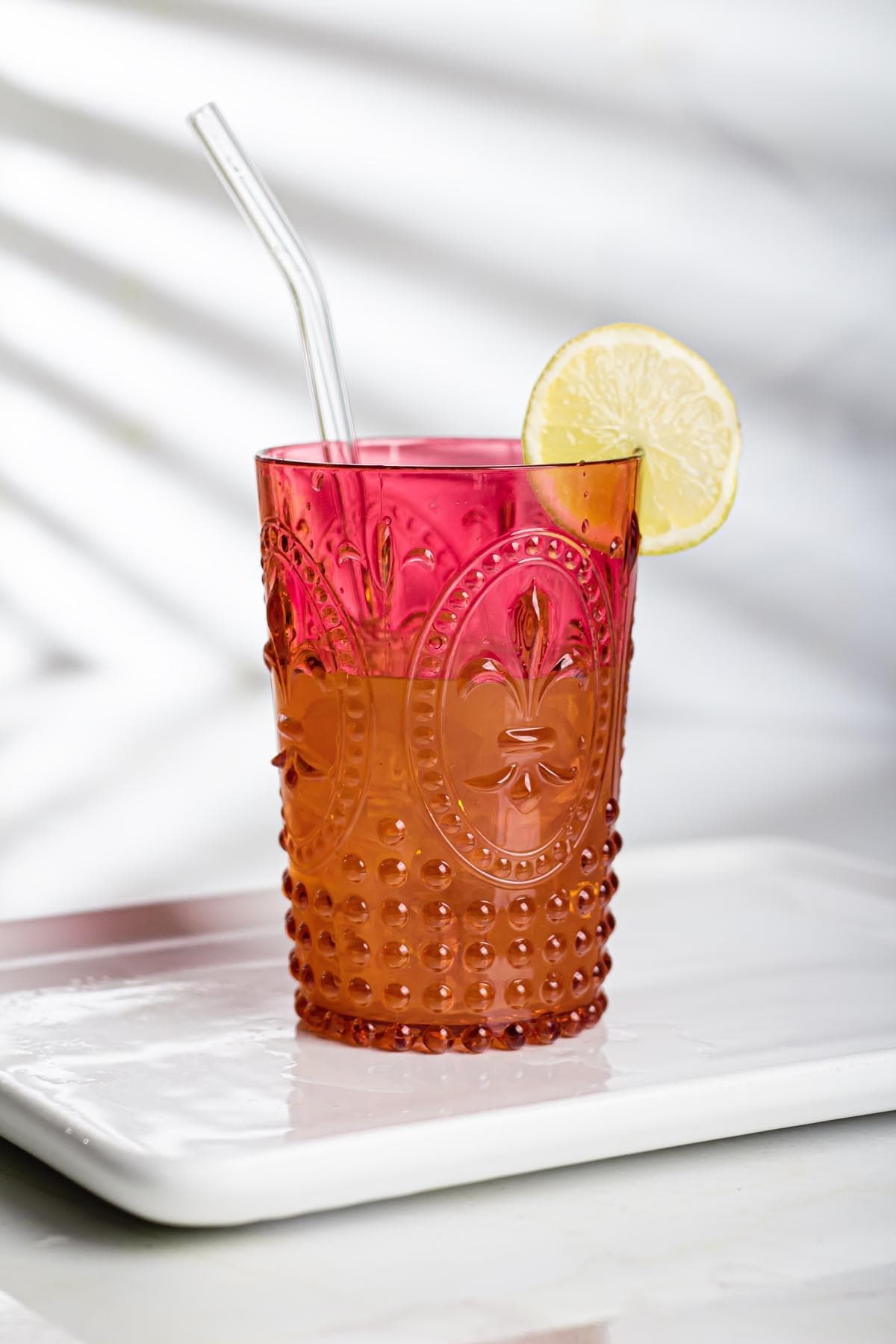 Premium Akrilik Bardak 400 ml - Kırmızı Tekli Kısa Bardağı, Su, Meşrubat ve Kahve İçin