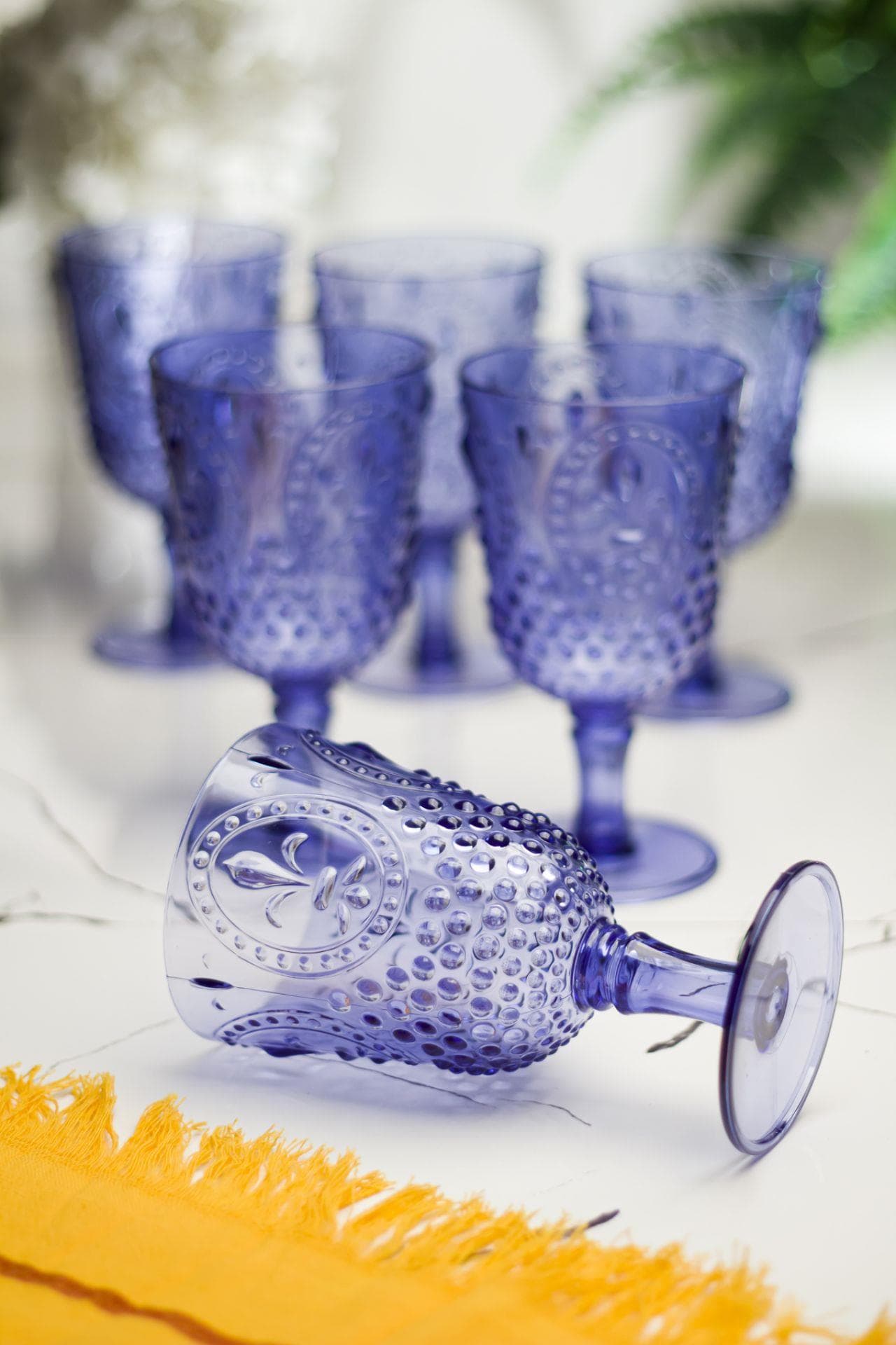 Premium Akrilik 6'lı Bardağı Seti - 450 ml Kırılmaz Su, Meşrubat, Kadeh