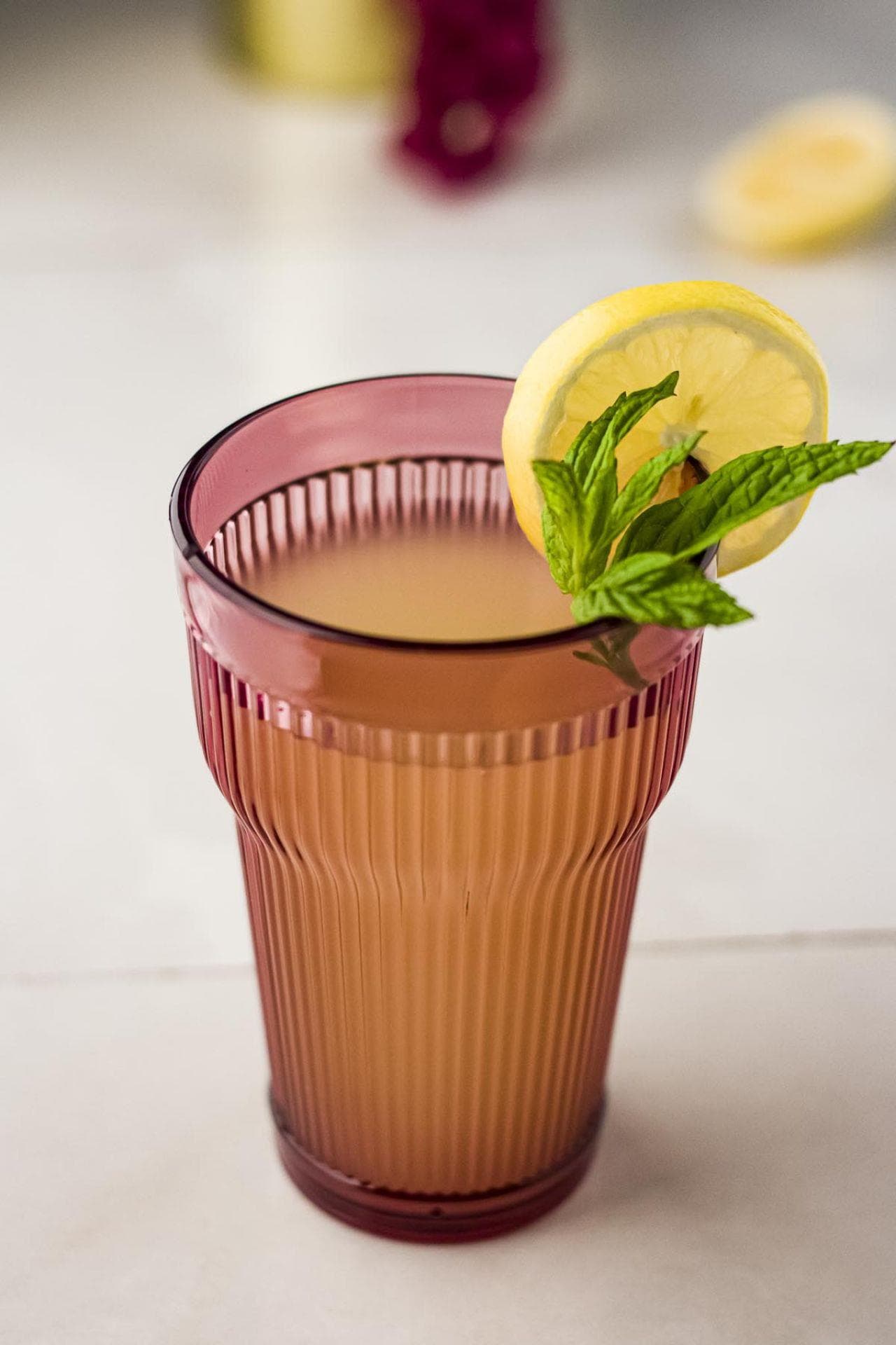 Premium Akrilik 6'lı Mürdüm Rengi Uzun Bardağı Seti - 400 ml Kırılmaz Su Meşrubat Bardağı