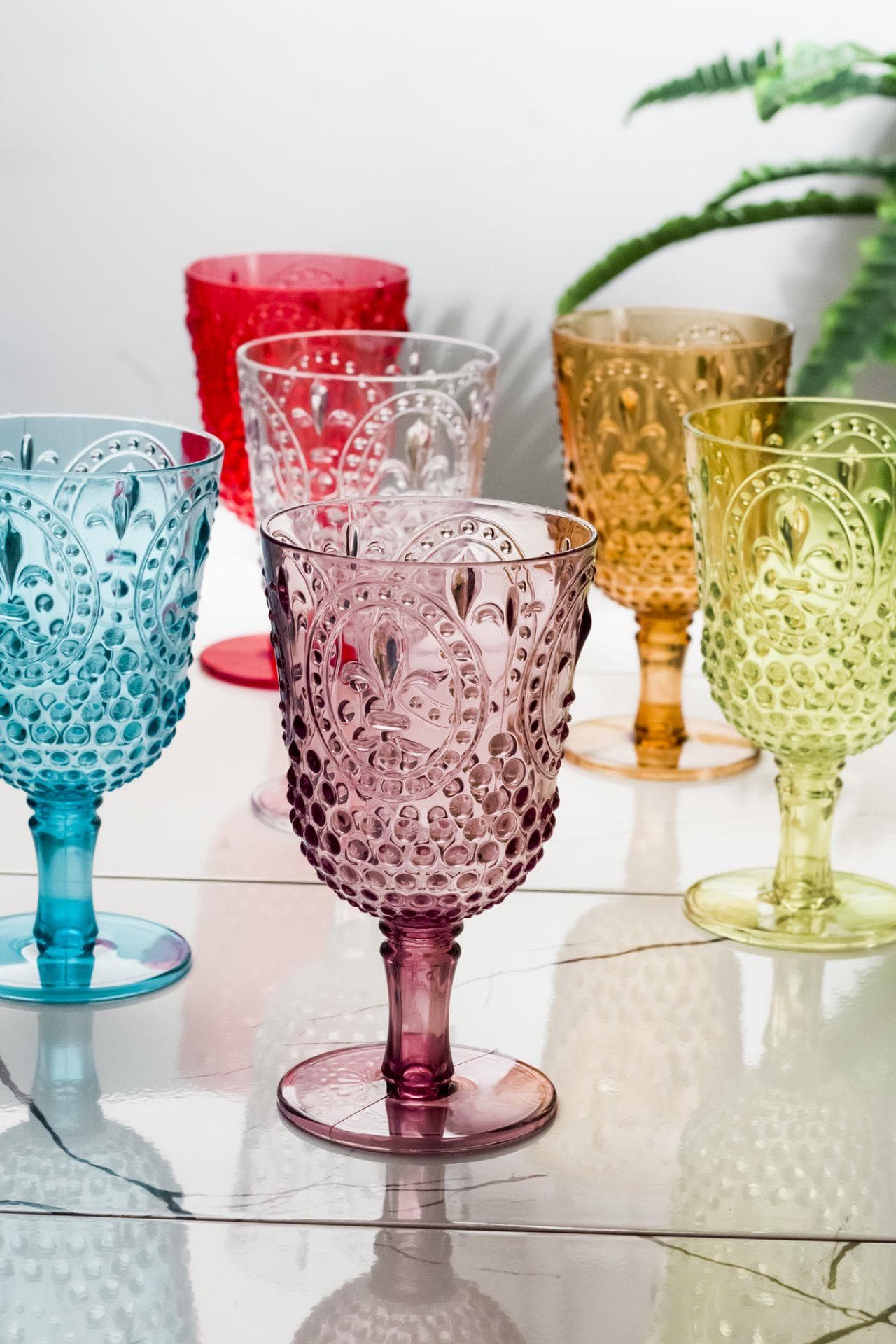 Premium Akrilik 6'lı Bardağı Seti - 450 ml Kırılmaz Su, Meşrubat ve Kahve Bardağı