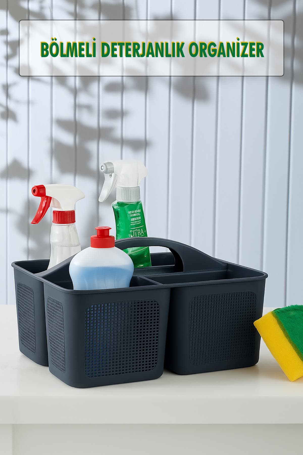 Bölmeli Deterjanlık Organizer Füme