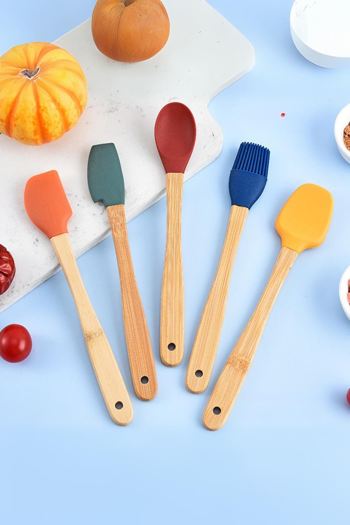 5’li Silikon Spatula Seti 21 cm