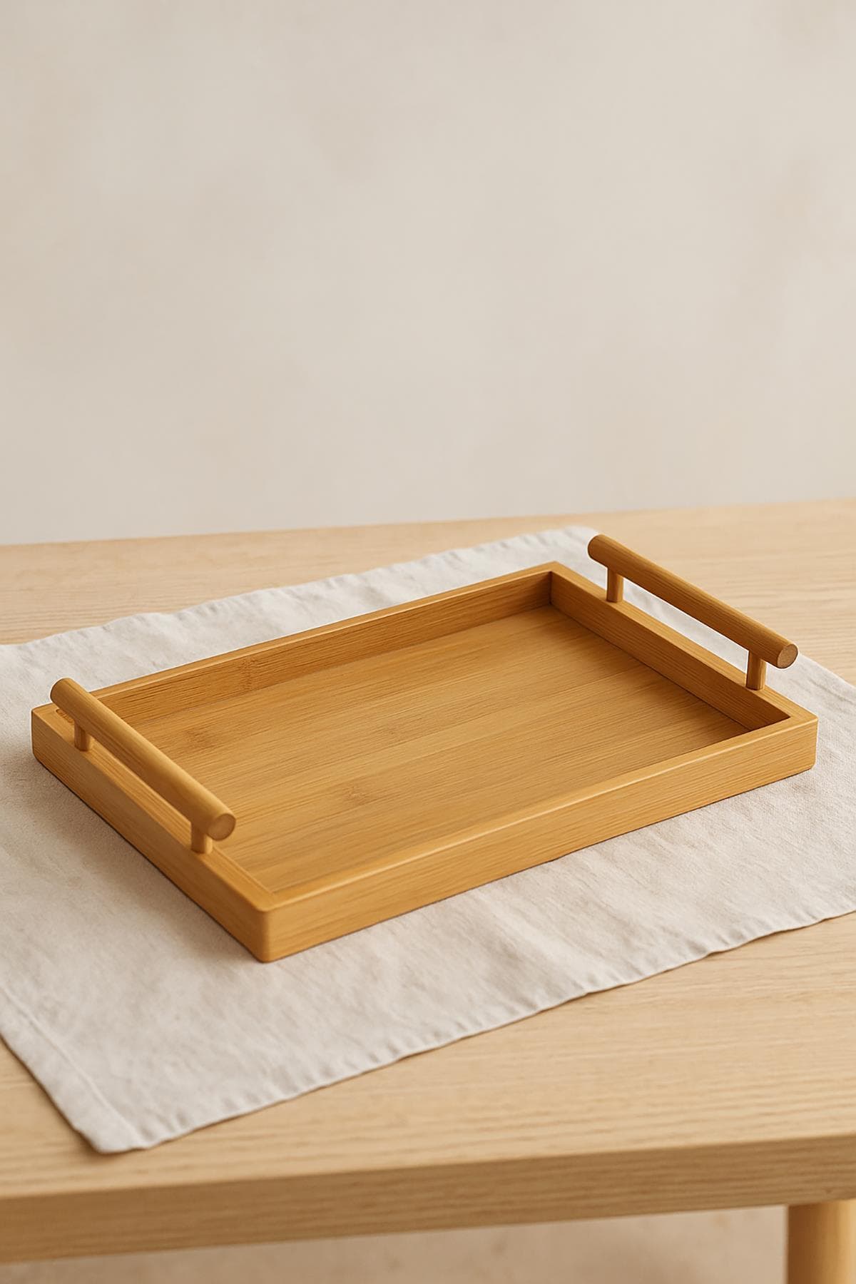 Küçük Bambu Dikdörtgen Servis Tepsisi 23,5×35 cm-ASM0572