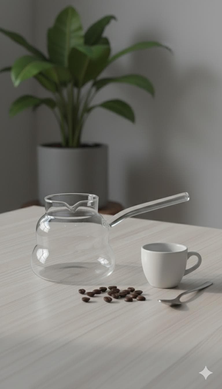 Isıya Dayanıklı Cam Cezve 400 ml-ASM0540