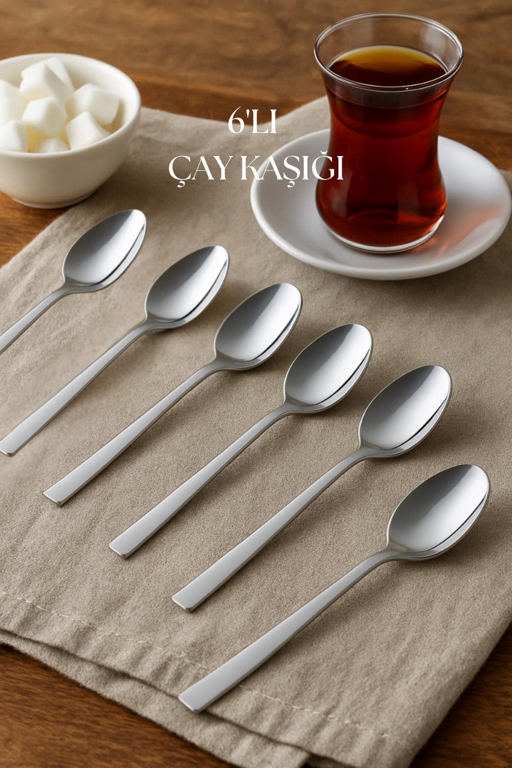 Paslanmaz Çelik 6’lı Çay Kaşığı Seti