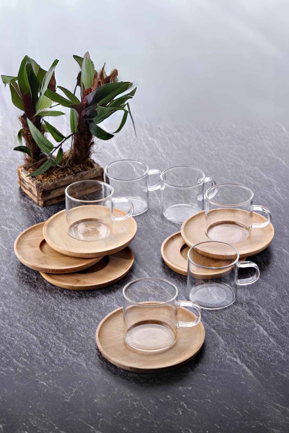 6 Lı Cam Çay Fincanı Seti 200 ml