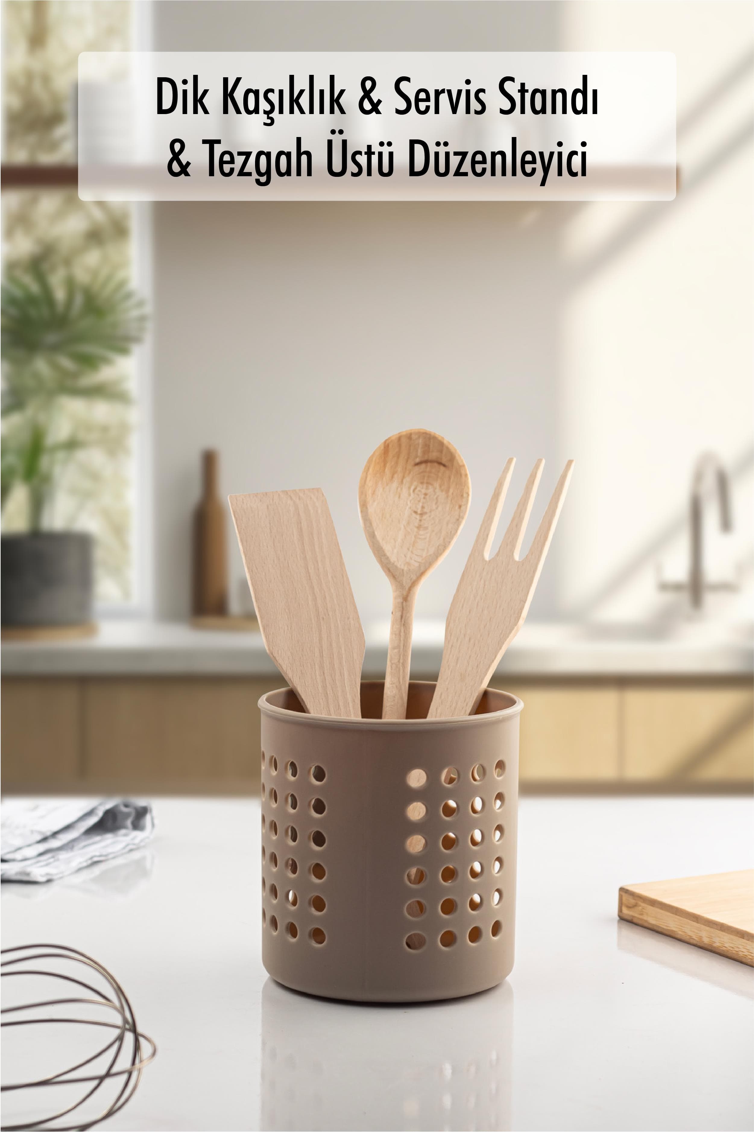Vizon Silindir Dik Kaşıklık & Tezgah Üstü Düzenleyici & Servis Standı