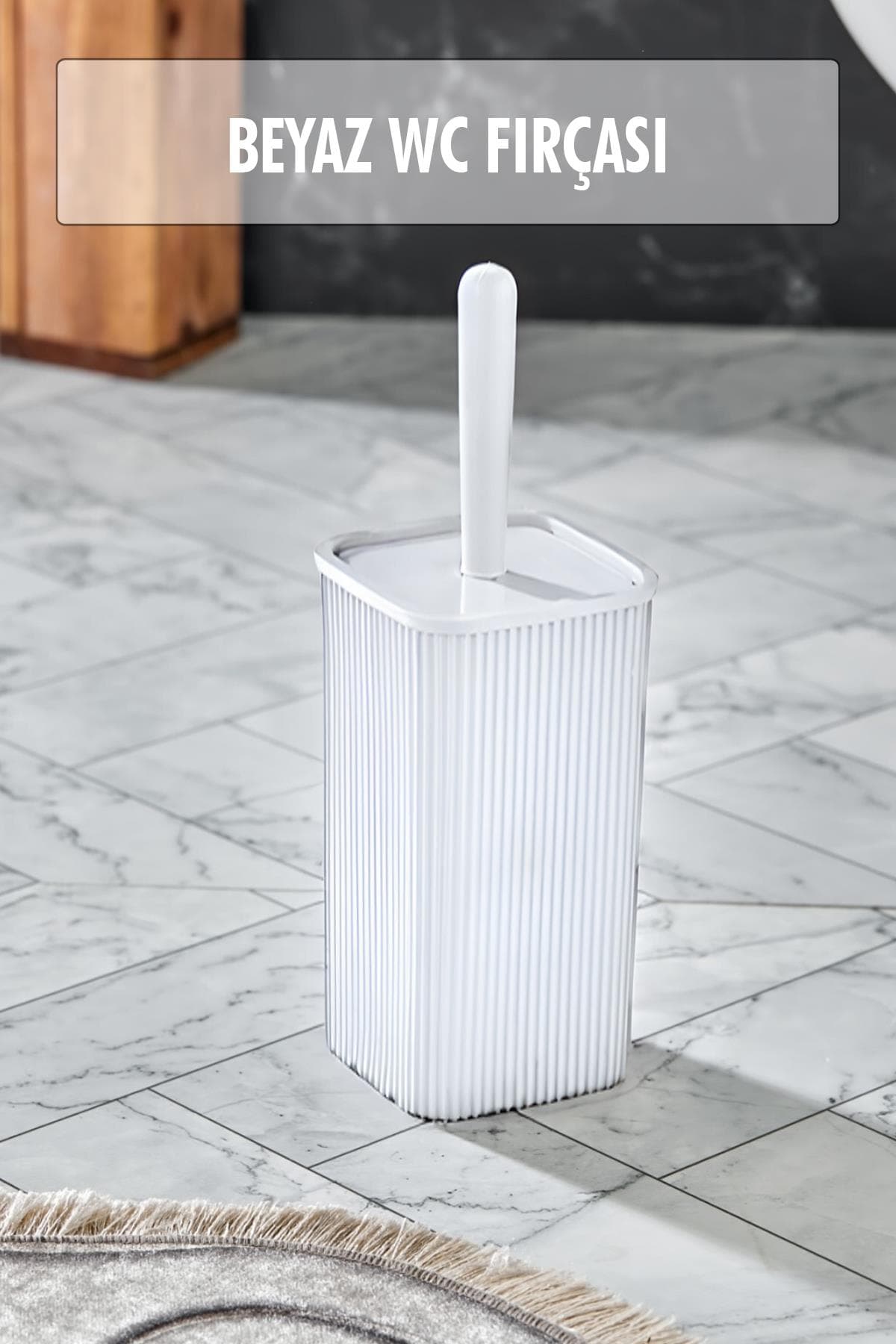 WC Fırçası & Tuvalet Fırçası Beyaz 2 Parça