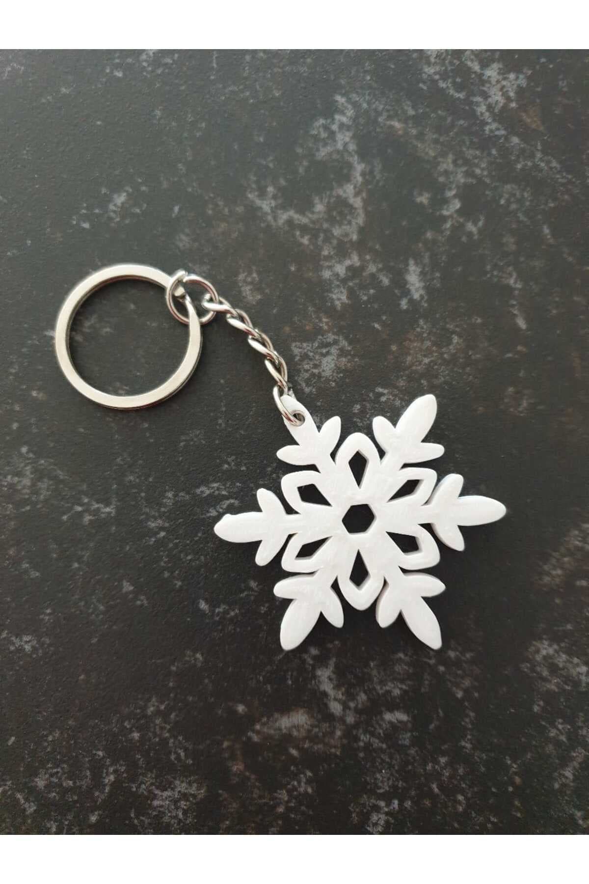 Şık Kış Temalı Kar Tanesi Anahtarlık Seti - 6 Adet Çanta ve Anahtar Aksesuarı