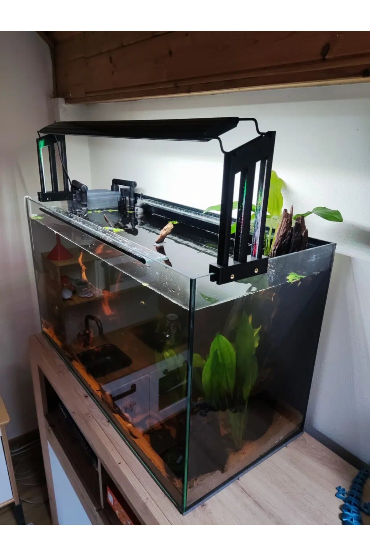 Premium Akvaryum LED Tutucu Aparatı 2'li Set - 10mm Cam Kalınlığı İçin