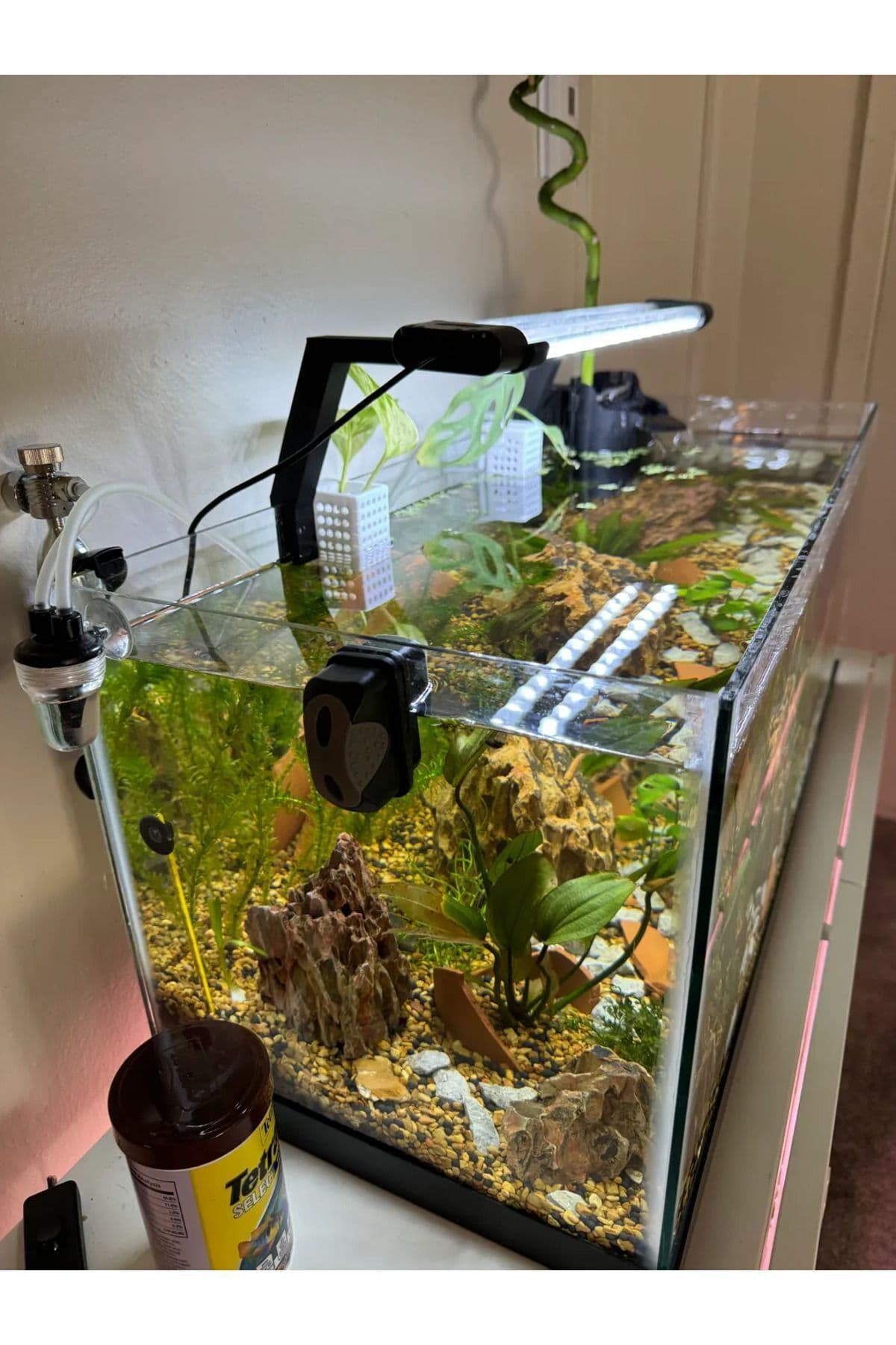 Akvaryum LED Tutucu Aparat 2 Adet 6mm Cam içindir Şık ve Dayanıklı