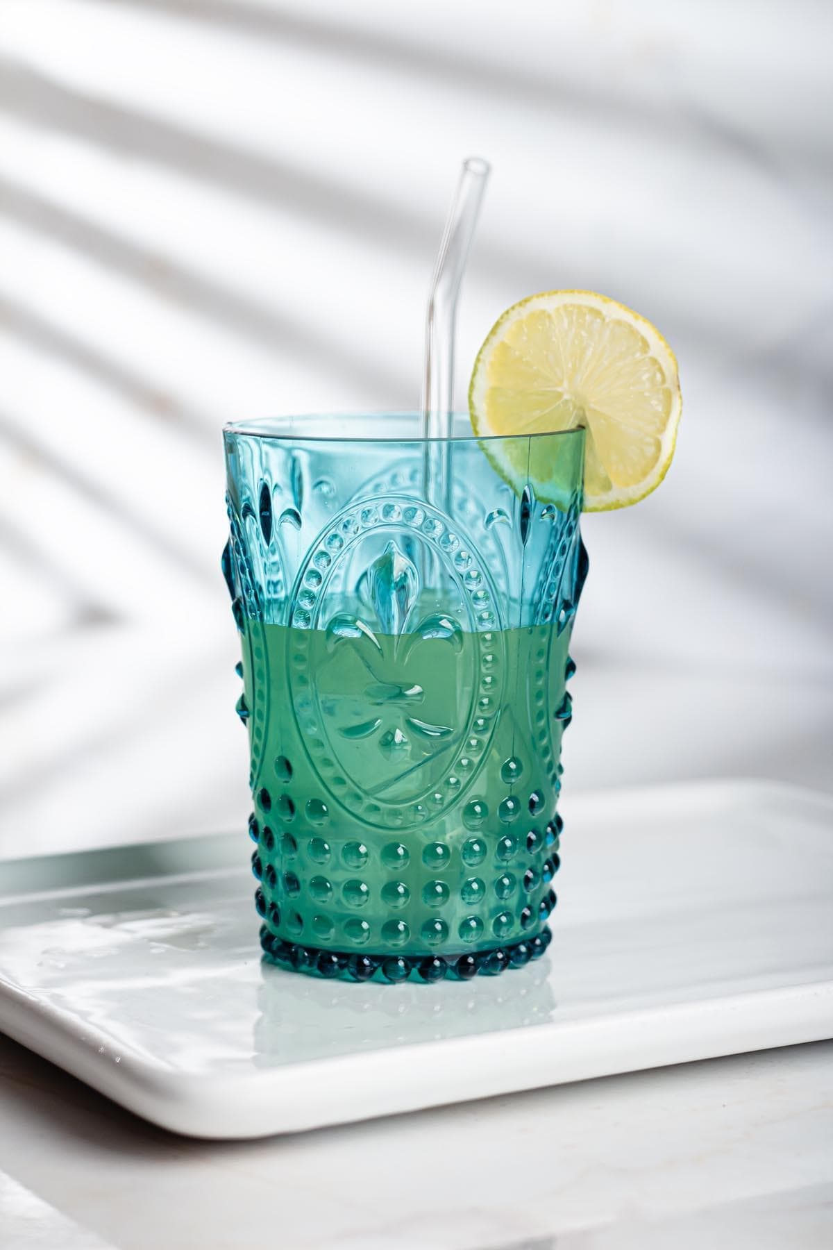 Aquamarin Rengi Kırılmaz Akrilik Bardak 400 ml – Günlük & Davetler İçin