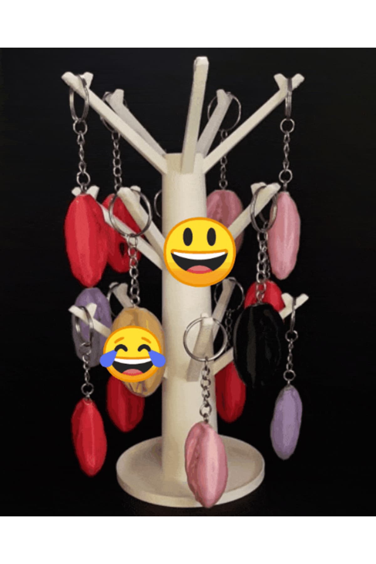 Beyaz Ağaç Tasarım Takı Standı - Dekoratif Takı Askısı ve Anahtarlık Organizer