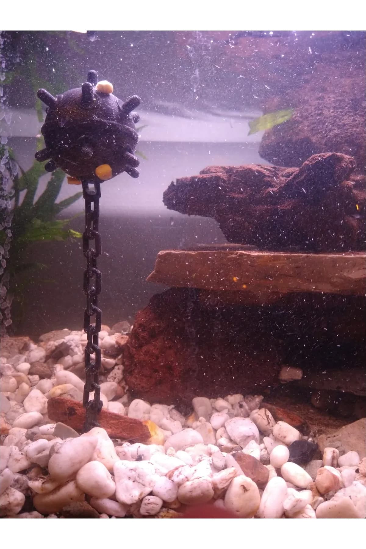 Premium Yüzen Deniz Mayını Akvaryum Dekoru - Balık ve Karides İçin Eğlenceli Oyuncak