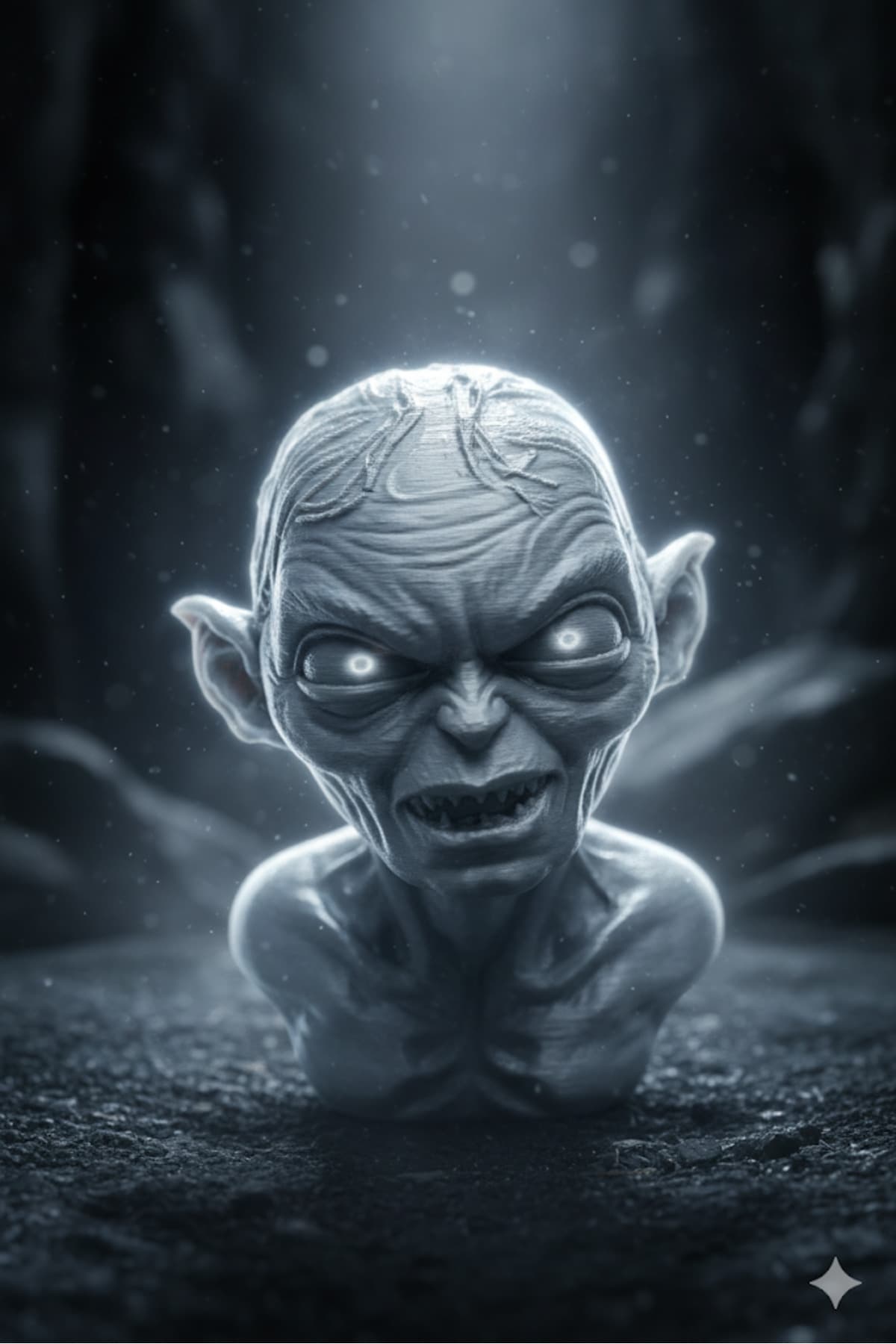 Koleksiyonluk Gollum Büstü 10cm - Yüzüklerin Efendisi Detaylı Figür Heykeli