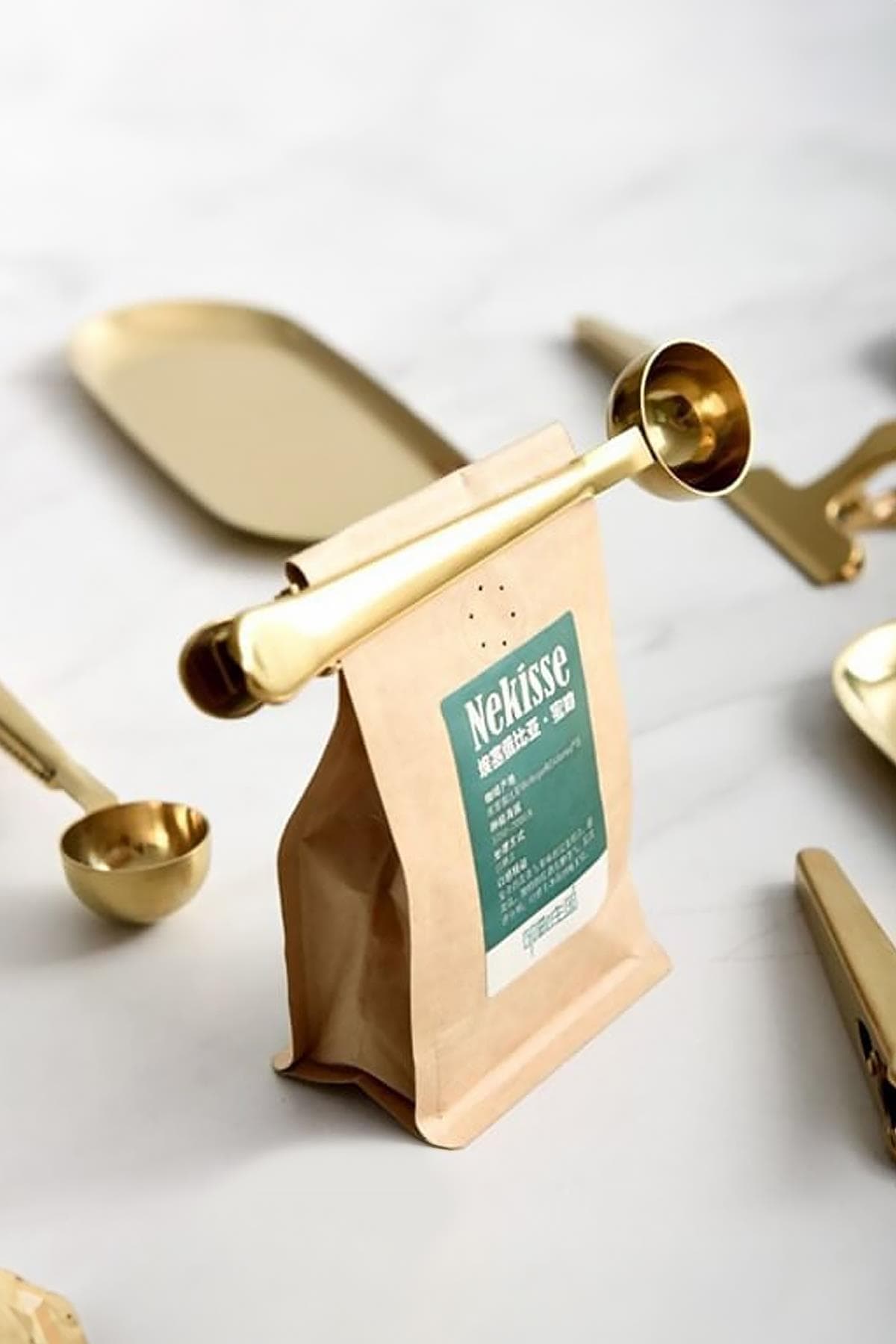 Gold Mandallı 15 ml Paslanmaz Çelik Kahve Kaşığı