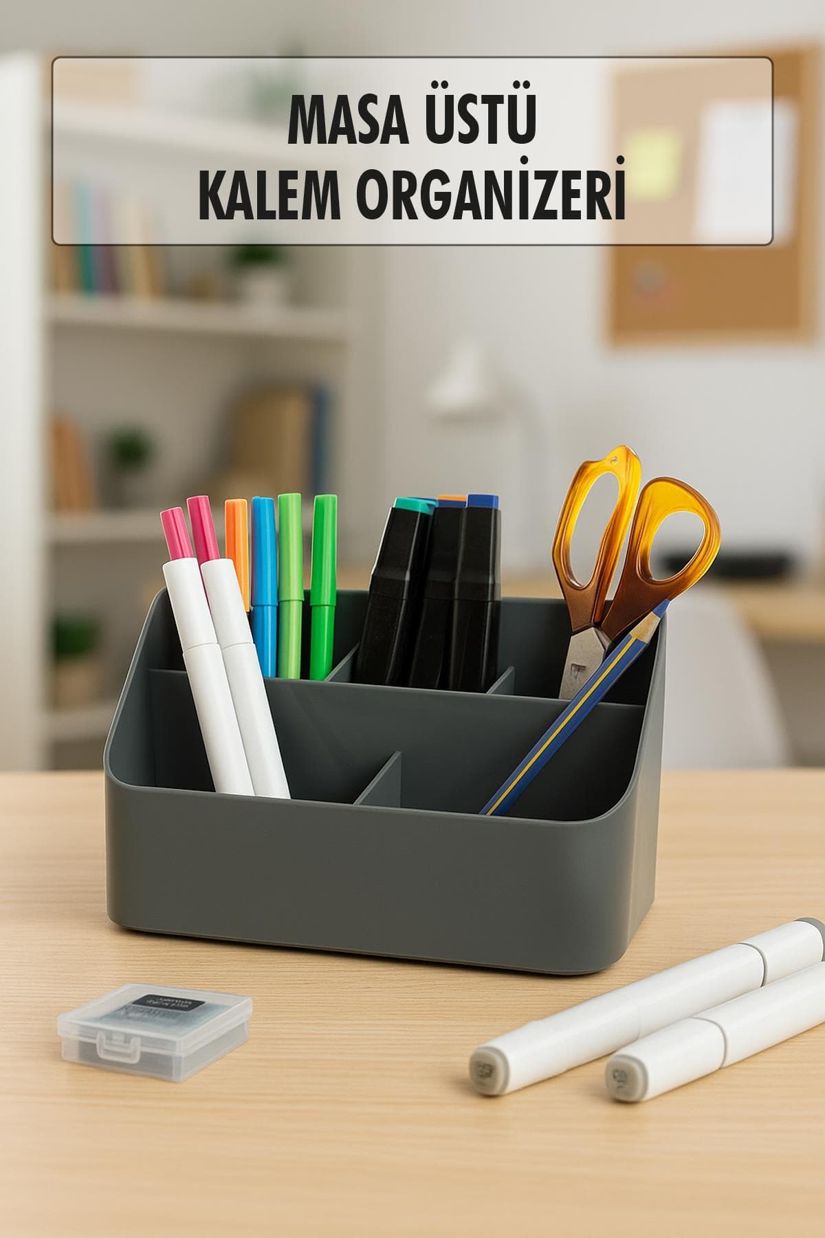 Füme Masaüstü Kalemlik & Düzenleyici 11 cm x 19 cm