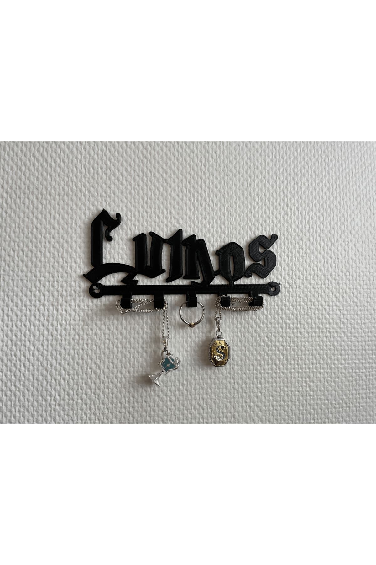 Premium Harry Potter Lumos Anahtarlık Askısı - Dekoratif Duvara Monte Anahtar Organizer