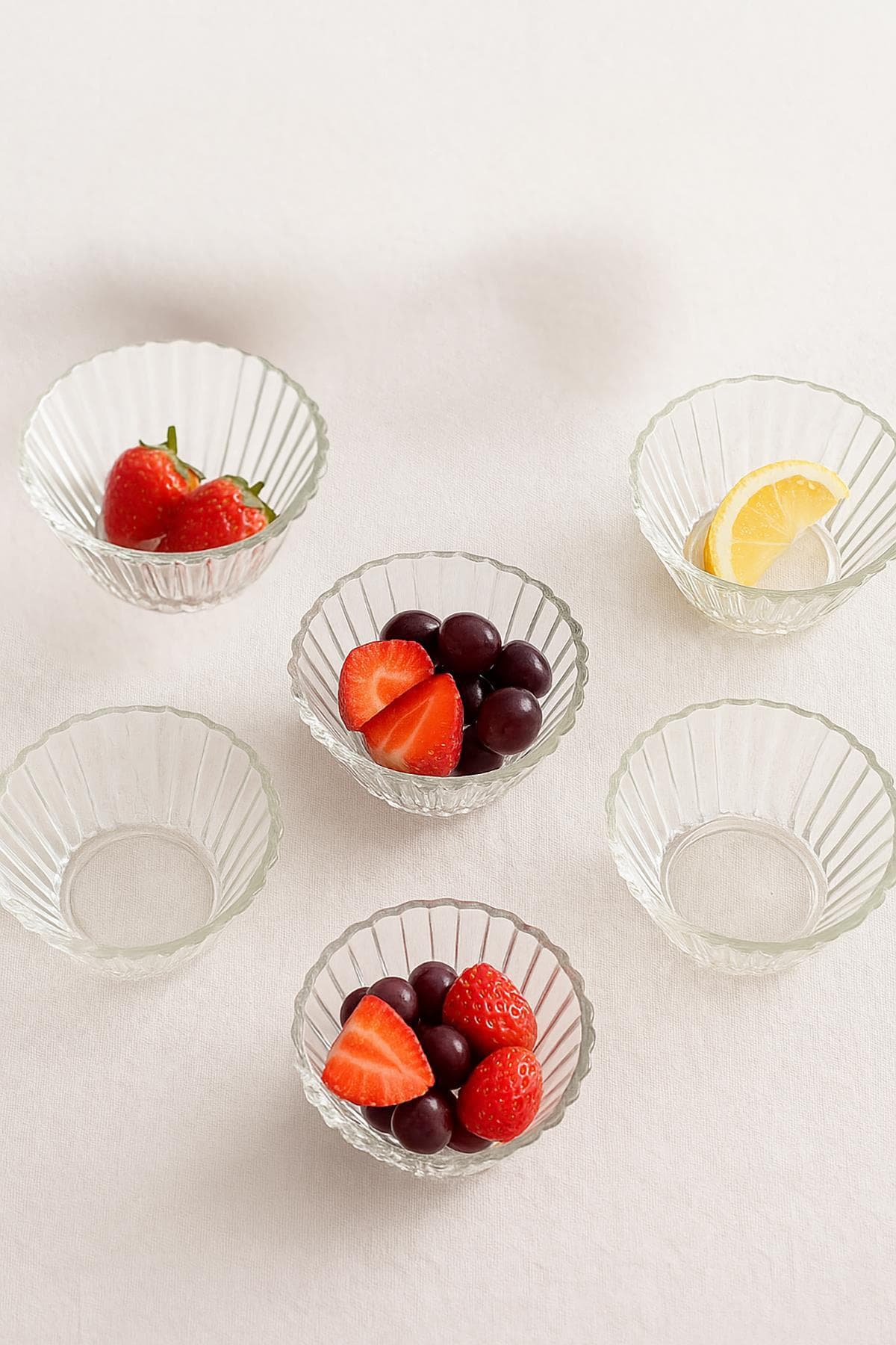 Kristal Görünümlü Cam Çerezlik Sunum Kasesi Seti 6'lı 150ml