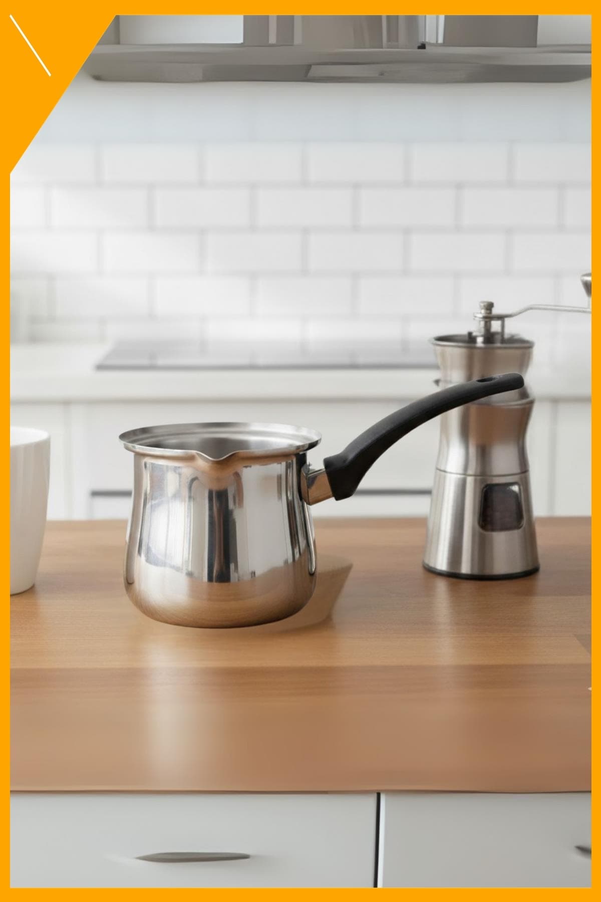 Küçük Boy Tek Kişilik Paslanmaz Çelik Cezve 100 ml